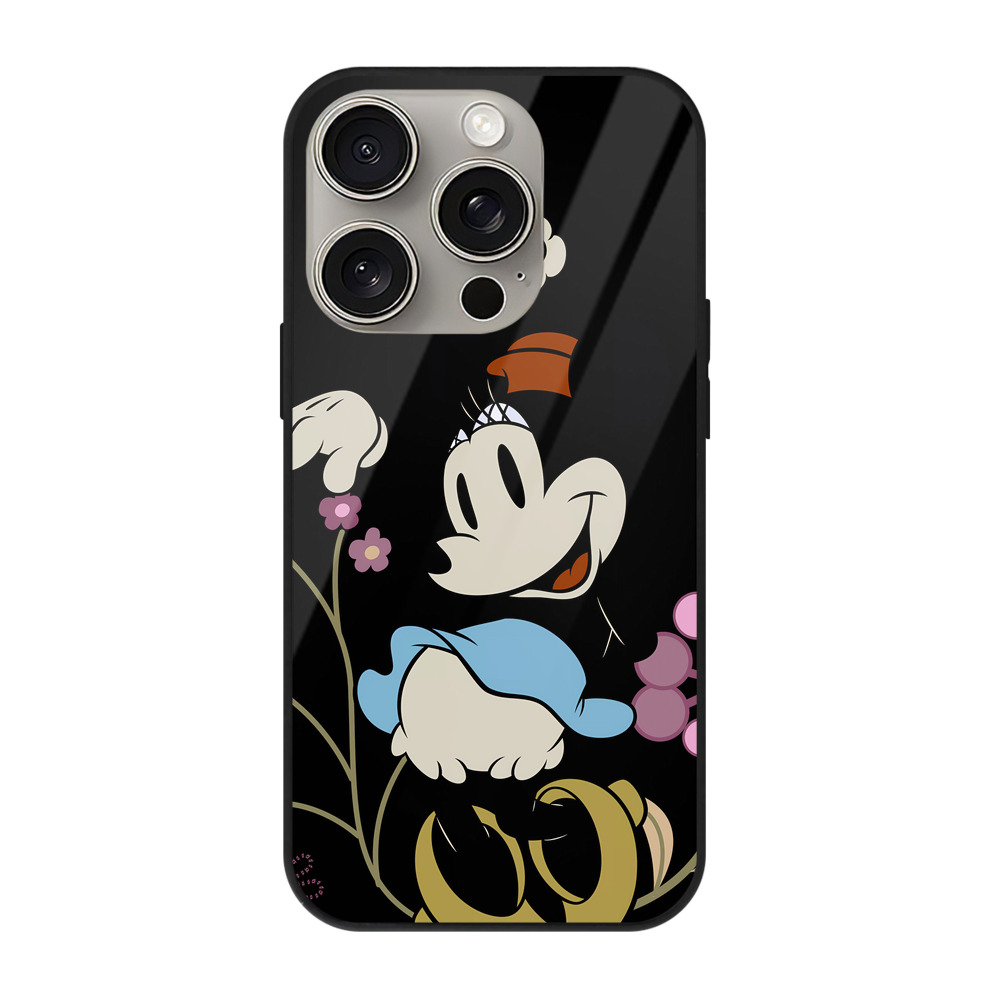 （画像用） ミッキーマウス Mickey Mouse 【iPhone15Pro対応】スマホケース 耐衝撃＆黄変防止 背面ガラス