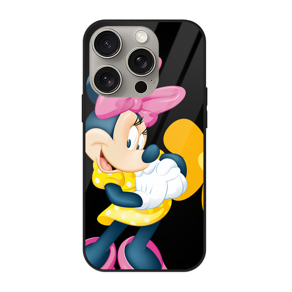 （画像用） ミッキーマウス Mickey Mouse 【iPhone15Pro対応】スマホケース 耐衝撃＆黄変防止 背面ガラス