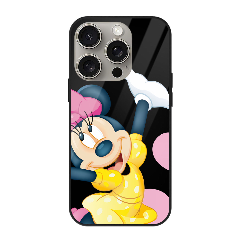 （画像用） ミッキーマウス Mickey Mouse 【iPhone15Pro対応】スマホケース 耐衝撃＆黄変防止 背面ガラス