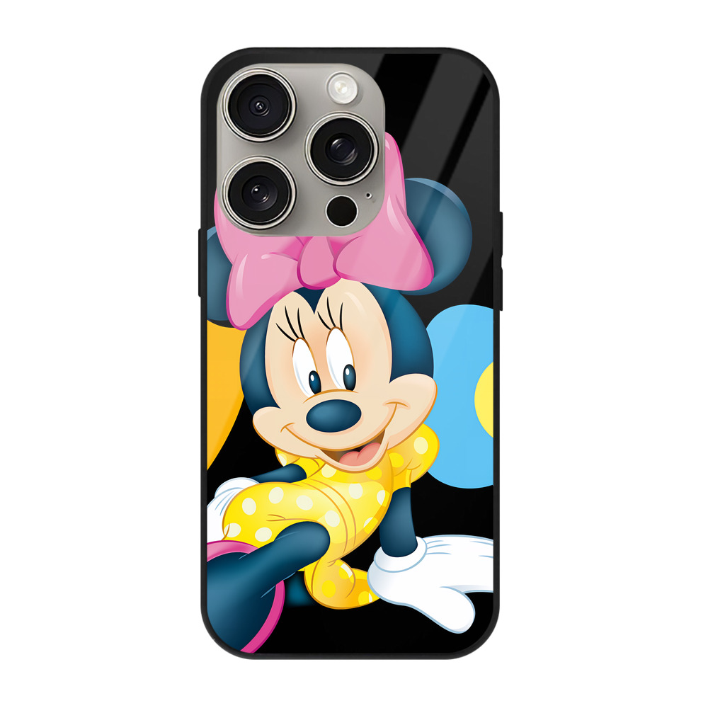 （画像用） ミッキーマウス Mickey Mouse 【iPhone15Pro対応】スマホケース 耐衝撃＆黄変防止 背面ガラス