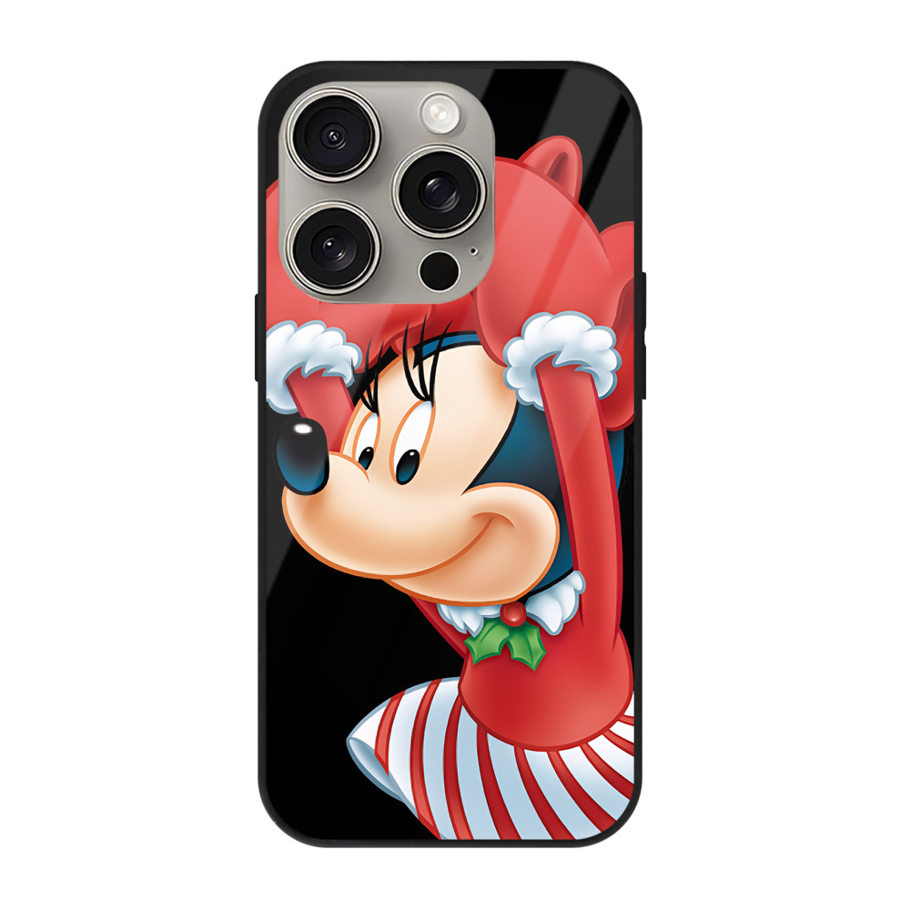 （画像用） ミッキーマウス Mickey Mouse 【iPhone15Pro対応】スマホケース 耐衝撃＆黄変防止 背面ガラス