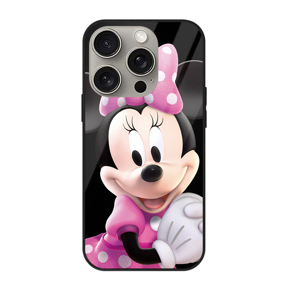 （画像用） ミッキーマウス Mickey Mouse 【iPhone15Pro対応】スマホケース 耐衝撃＆黄変防止 背面ガラス