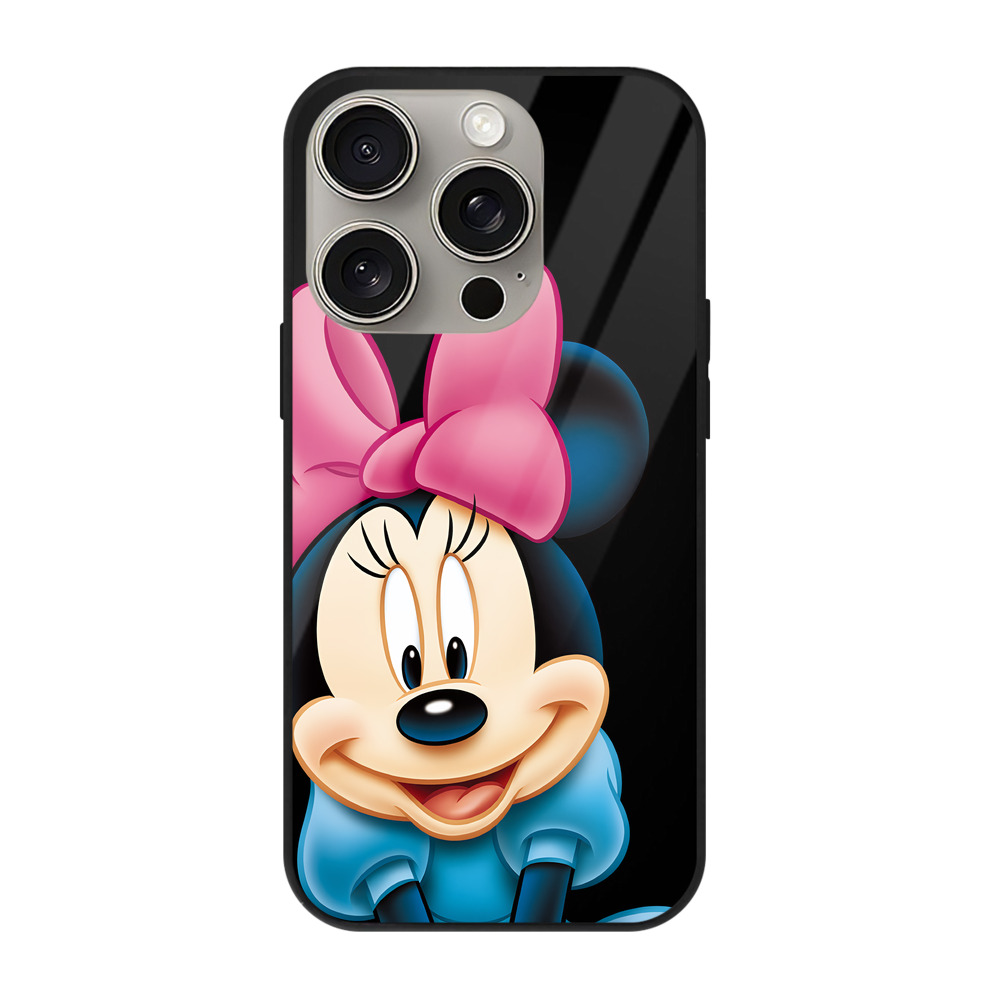 （画像用） ミッキーマウス Mickey Mouse 【iPhone15Pro対応】スマホケース 耐衝撃＆黄変防止 背面ガラス