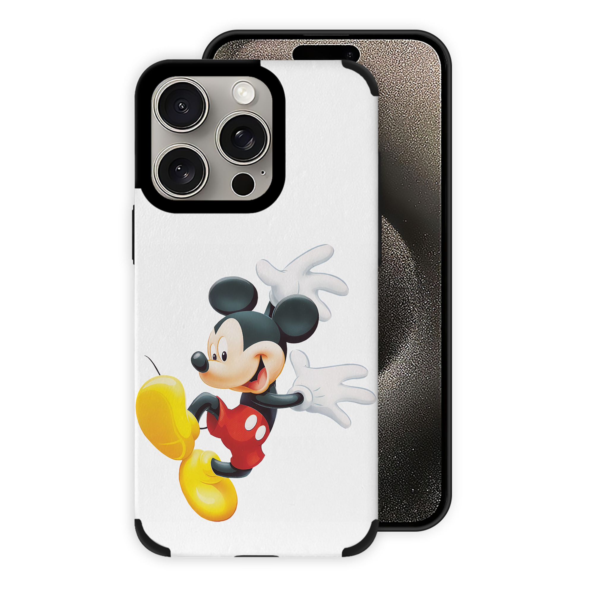 （画像用） ミッキーマウス Mickey Mouse 【iPhone15ProMax対応】 PUレザー スマホケース 耐衝撃＆黄変防止