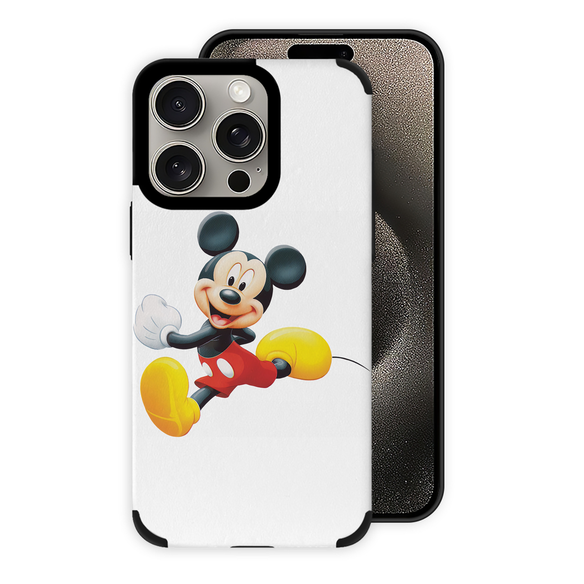 （画像用） ミッキーマウス Mickey Mouse 【iPhone15ProMax対応】 PUレザー スマホケース 耐衝撃＆黄変防止