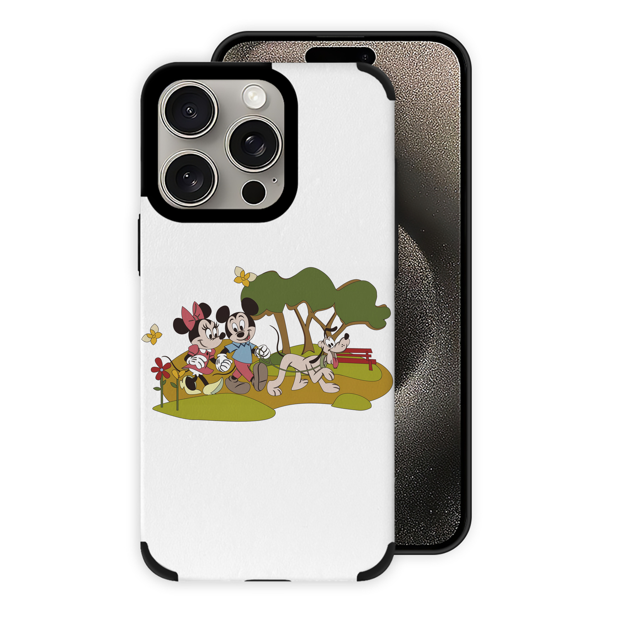 （画像用） ミッキーマウス Mickey Mouse 【iPhone15ProMax対応】 PUレザー スマホケース 耐衝撃＆黄変防止