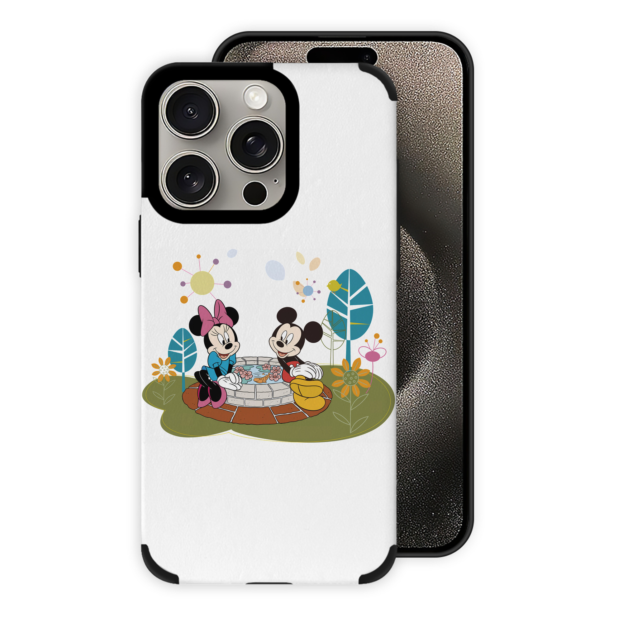 （画像用） ミッキーマウス Mickey Mouse 【iPhone15ProMax対応】 PUレザー スマホケース 耐衝撃＆黄変防止