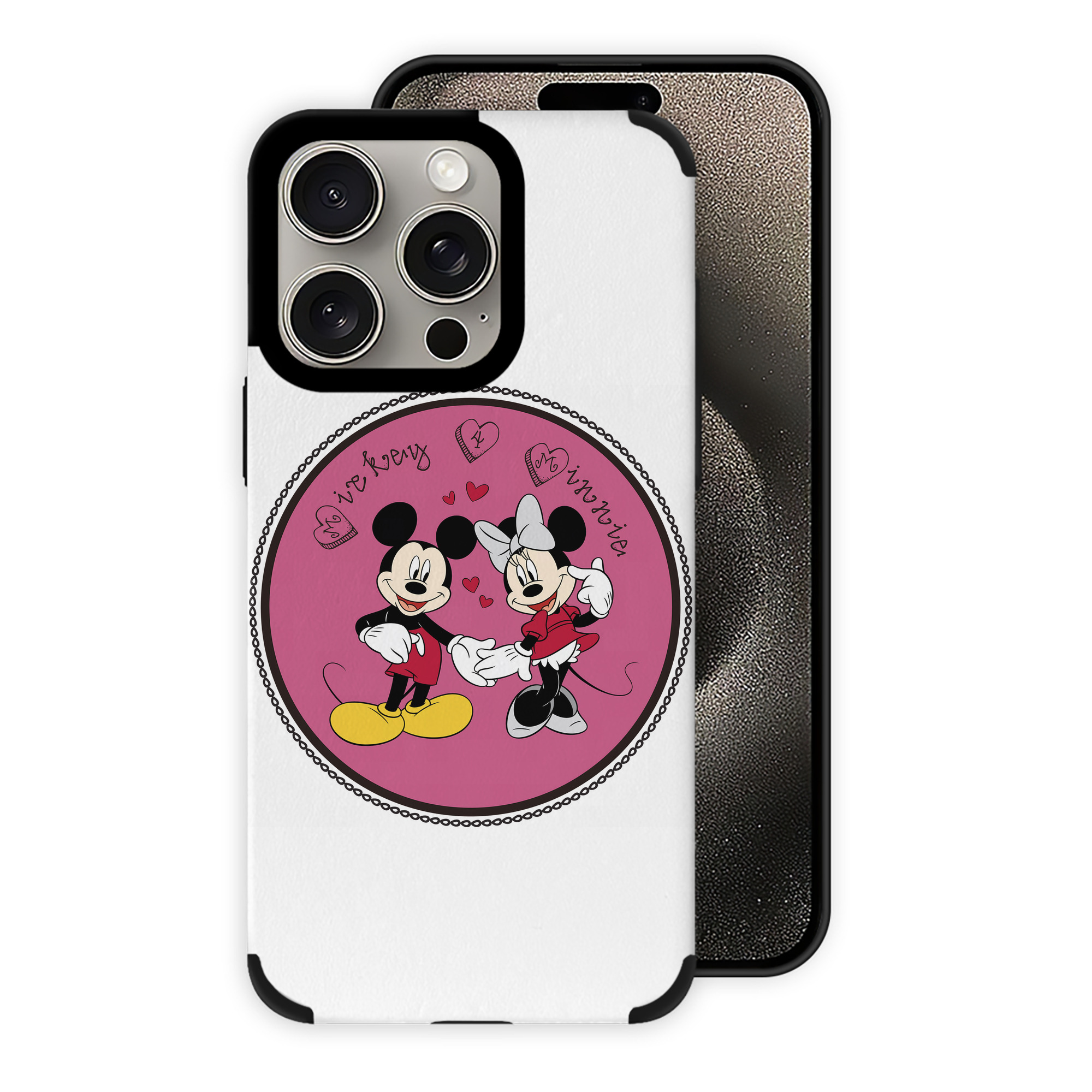 （画像用） ミッキーマウス Mickey Mouse 【iPhone15ProMax対応】 PUレザー スマホケース 耐衝撃＆黄変防止