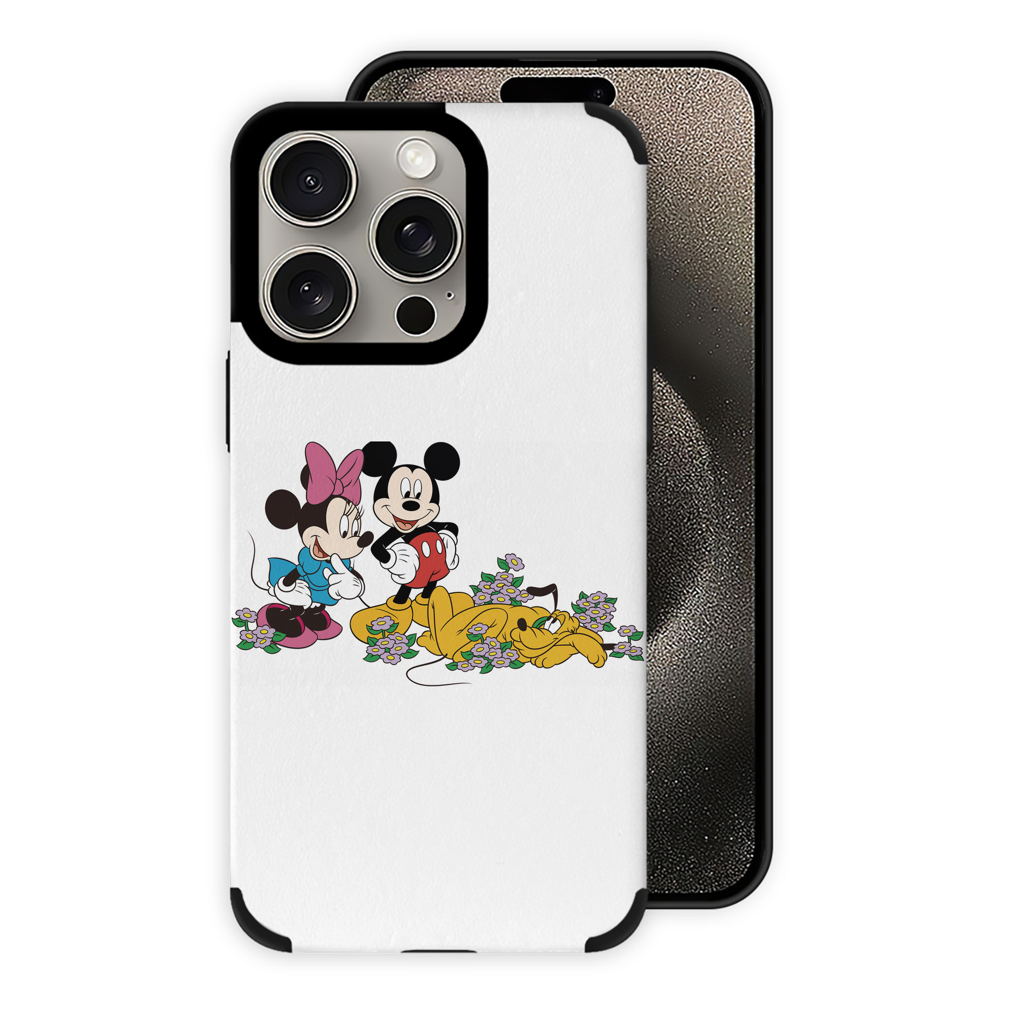 （画像用） ミッキーマウス Mickey Mouse 【iPhone15ProMax対応】 PUレザー スマホケース 耐衝撃＆黄変防止