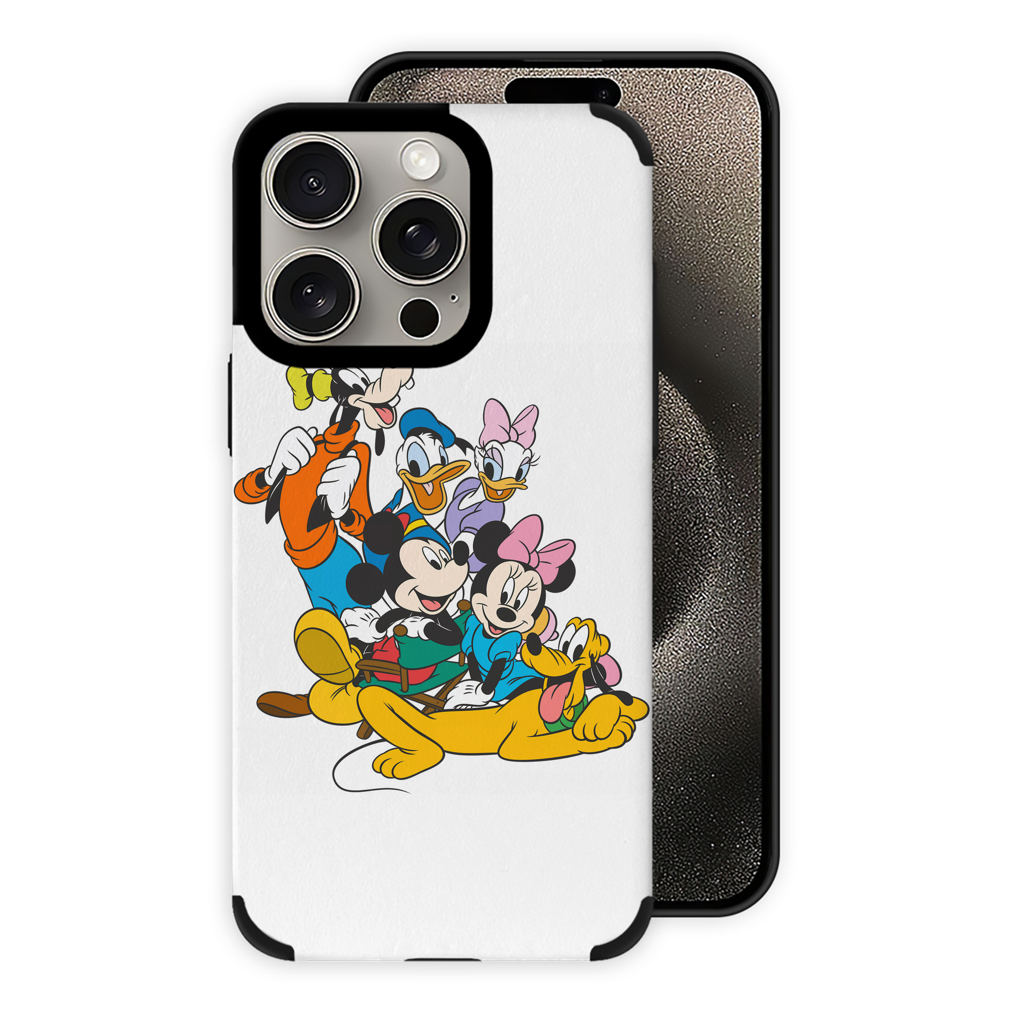 （画像用） ミッキーマウス Mickey Mouse 【iPhone15ProMax対応】 PUレザー スマホケース 耐衝撃＆黄変防止