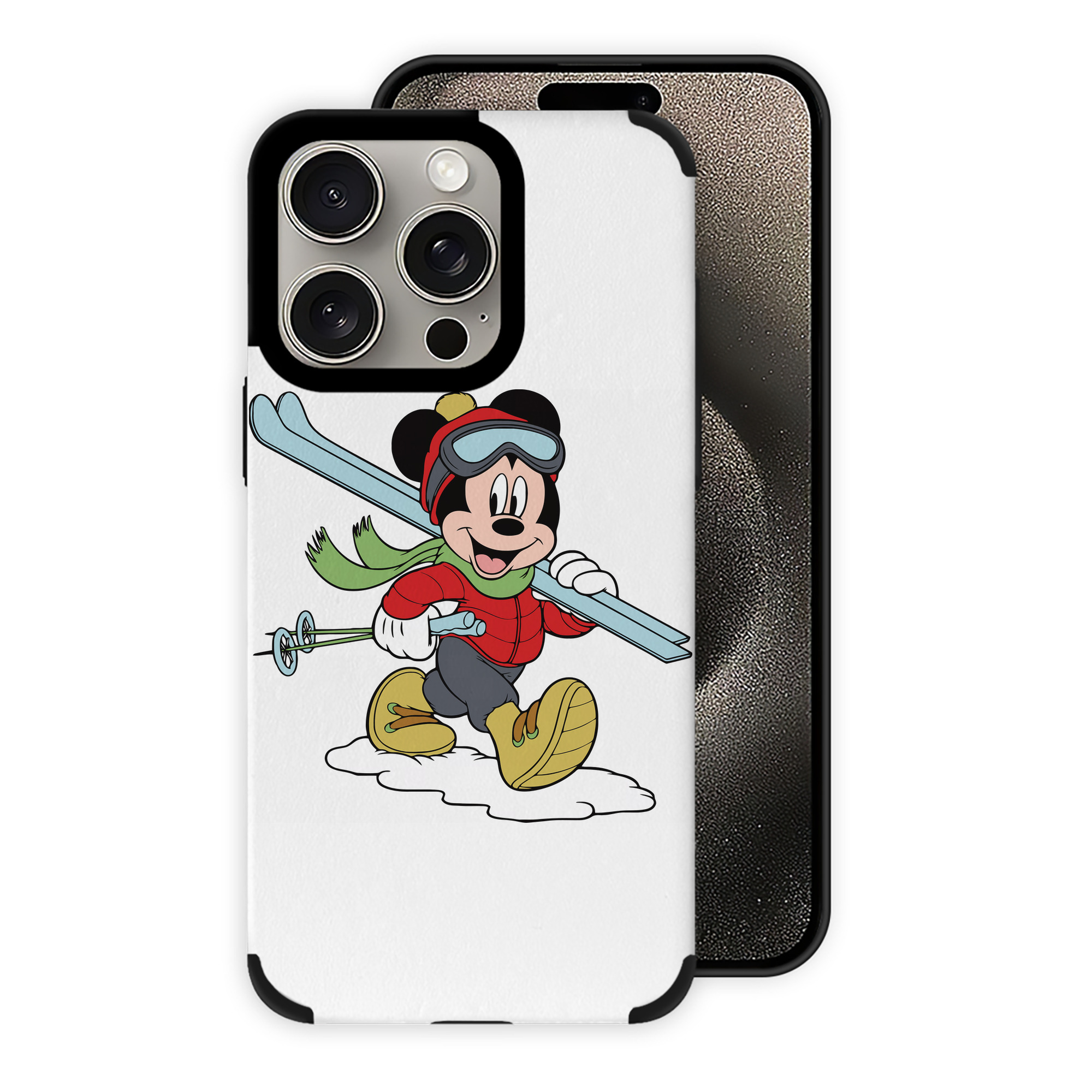 （画像用） ミッキーマウス Mickey Mouse 【iPhone15ProMax対応】 PUレザー スマホケース 耐衝撃＆黄変防止