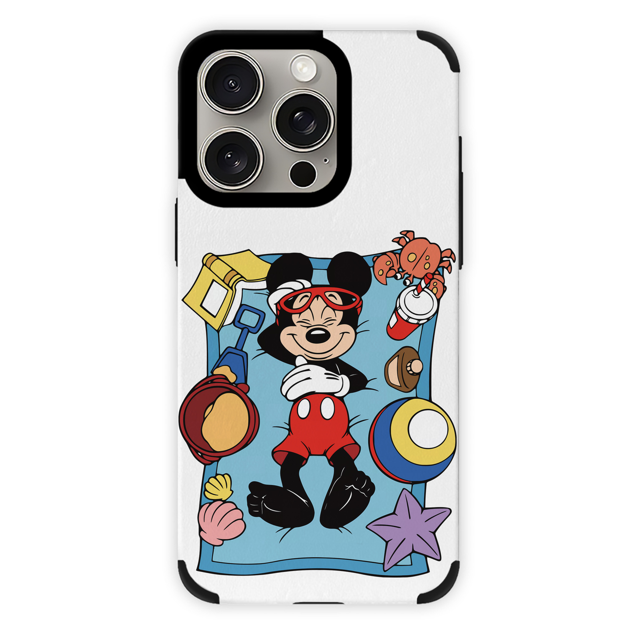 （画像用） ミッキーマウス Mickey Mouse 【iPhone15ProMax対応】 PUレザー スマホケース 耐衝撃＆黄変防止