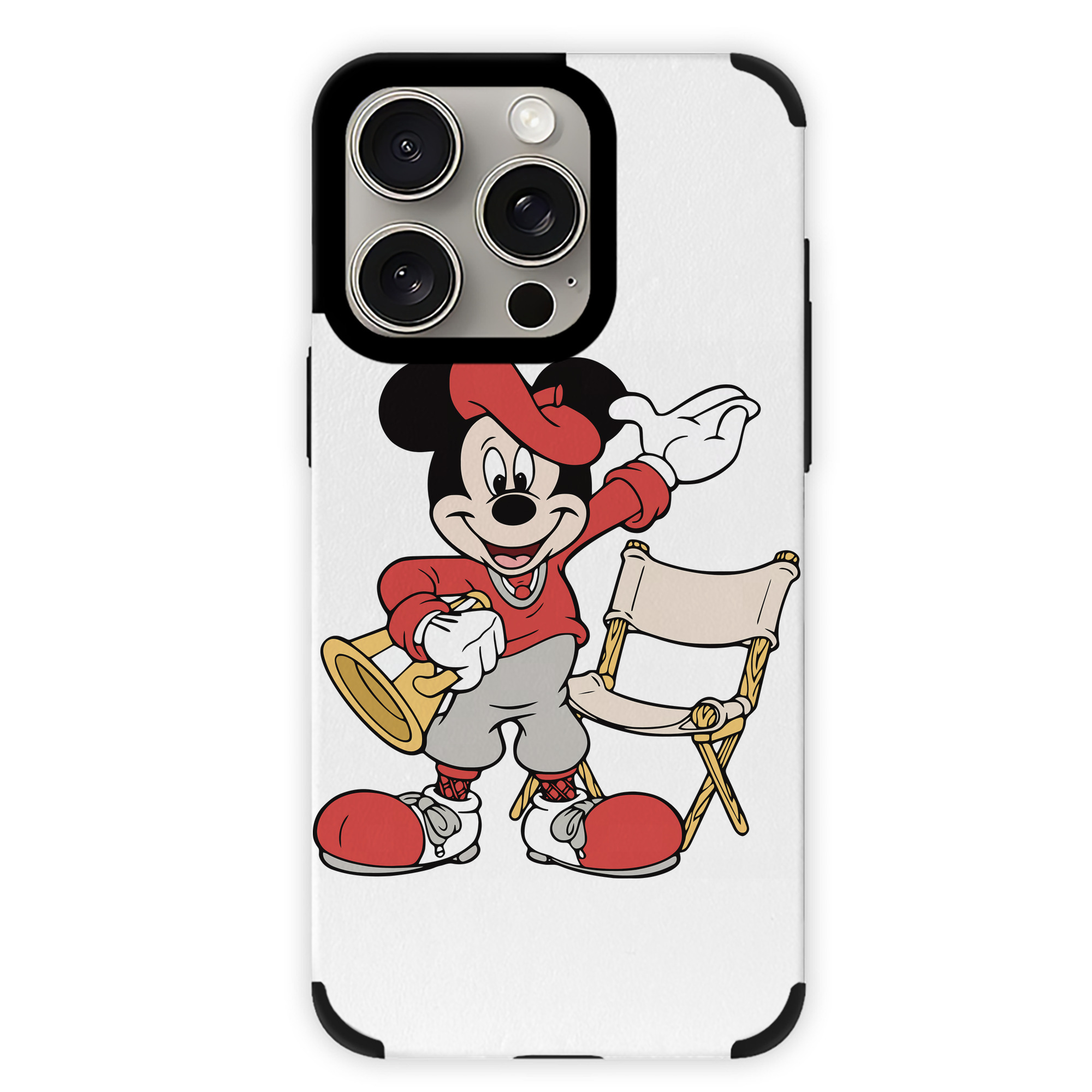 （画像用） ミッキーマウス Mickey Mouse 【iPhone15ProMax対応】 PUレザー スマホケース 耐衝撃＆黄変防止