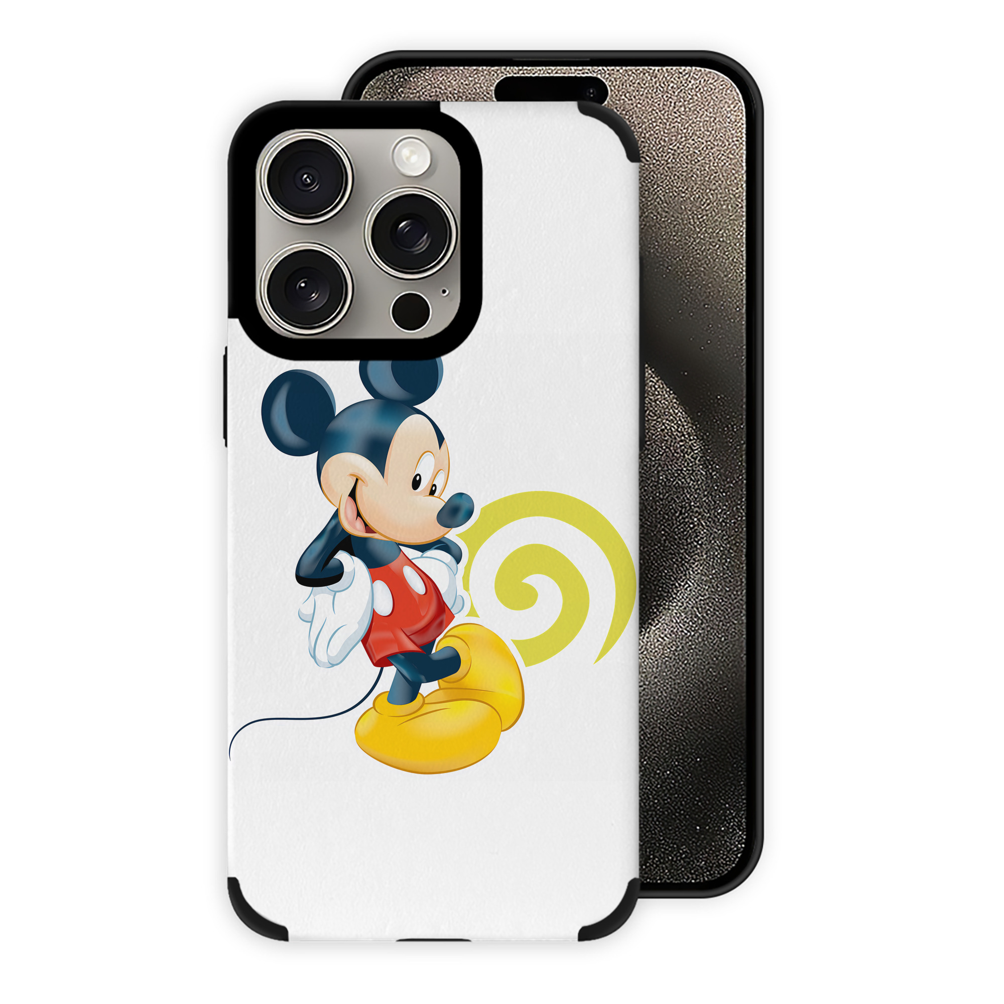 （画像用） ミッキーマウス Mickey Mouse 【iPhone15ProMax対応】 PUレザー スマホケース 耐衝撃＆黄変防止