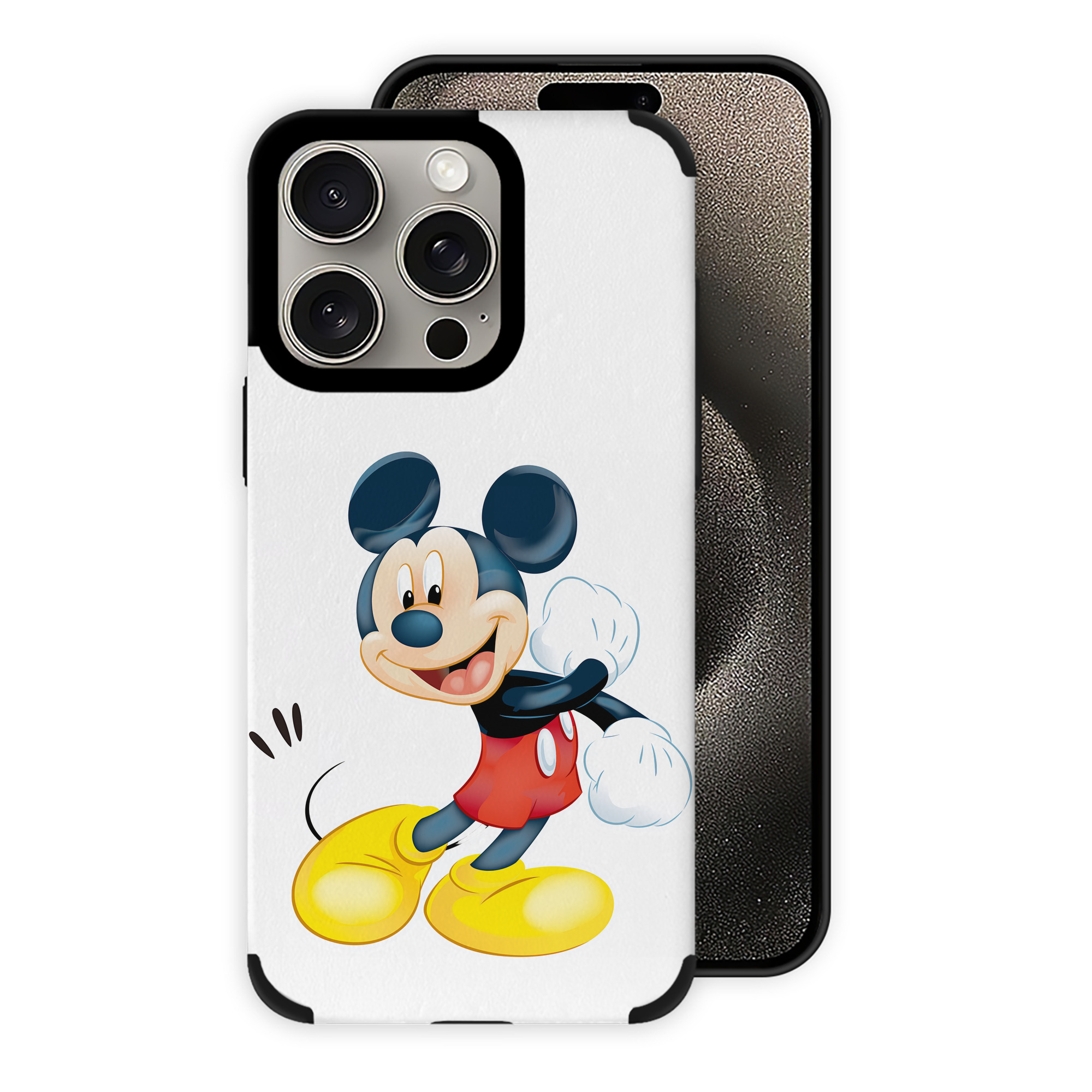（画像用） ミッキーマウス Mickey Mouse 【iPhone15ProMax対応】 PUレザー スマホケース 耐衝撃＆黄変防止