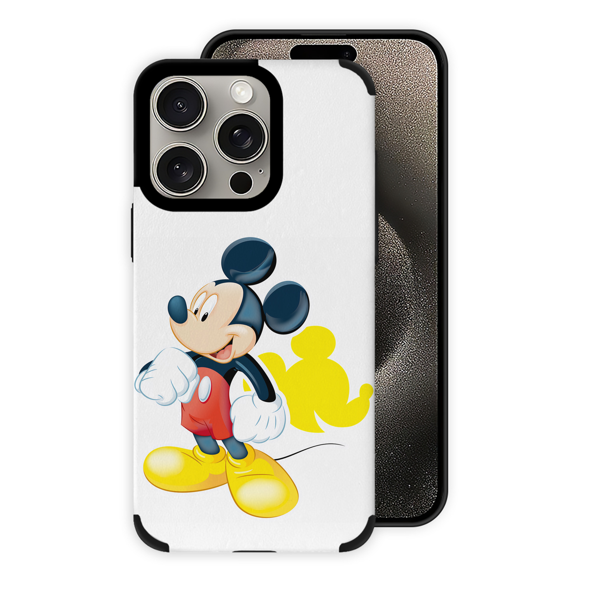 （画像用） ミッキーマウス Mickey Mouse 【iPhone15ProMax対応】 PUレザー スマホケース 耐衝撃＆黄変防止