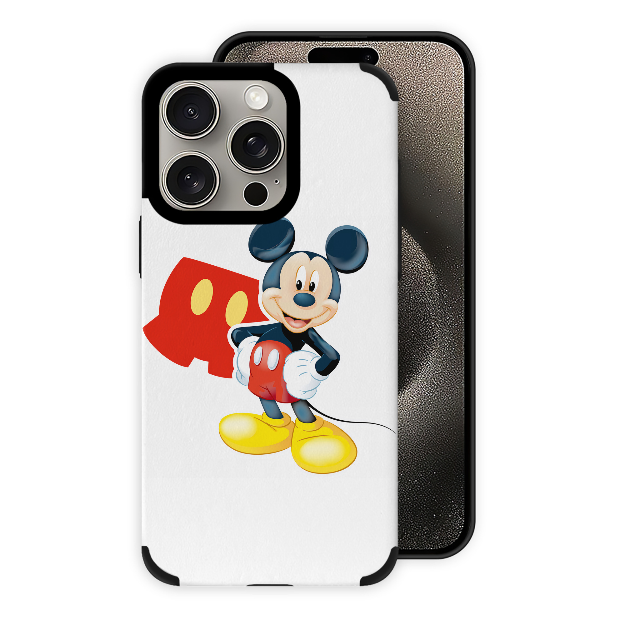 （画像用） ミッキーマウス Mickey Mouse 【iPhone15ProMax対応】 PUレザー スマホケース 耐衝撃＆黄変防止