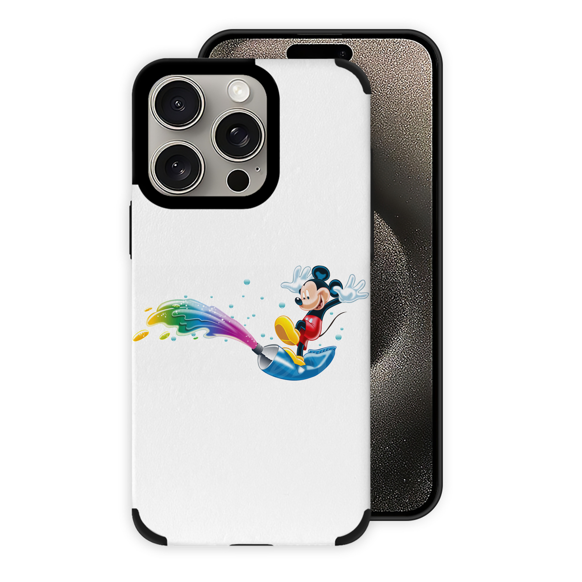 （画像用） ミッキーマウス Mickey Mouse 【iPhone15ProMax対応】 PUレザー スマホケース 耐衝撃＆黄変防止