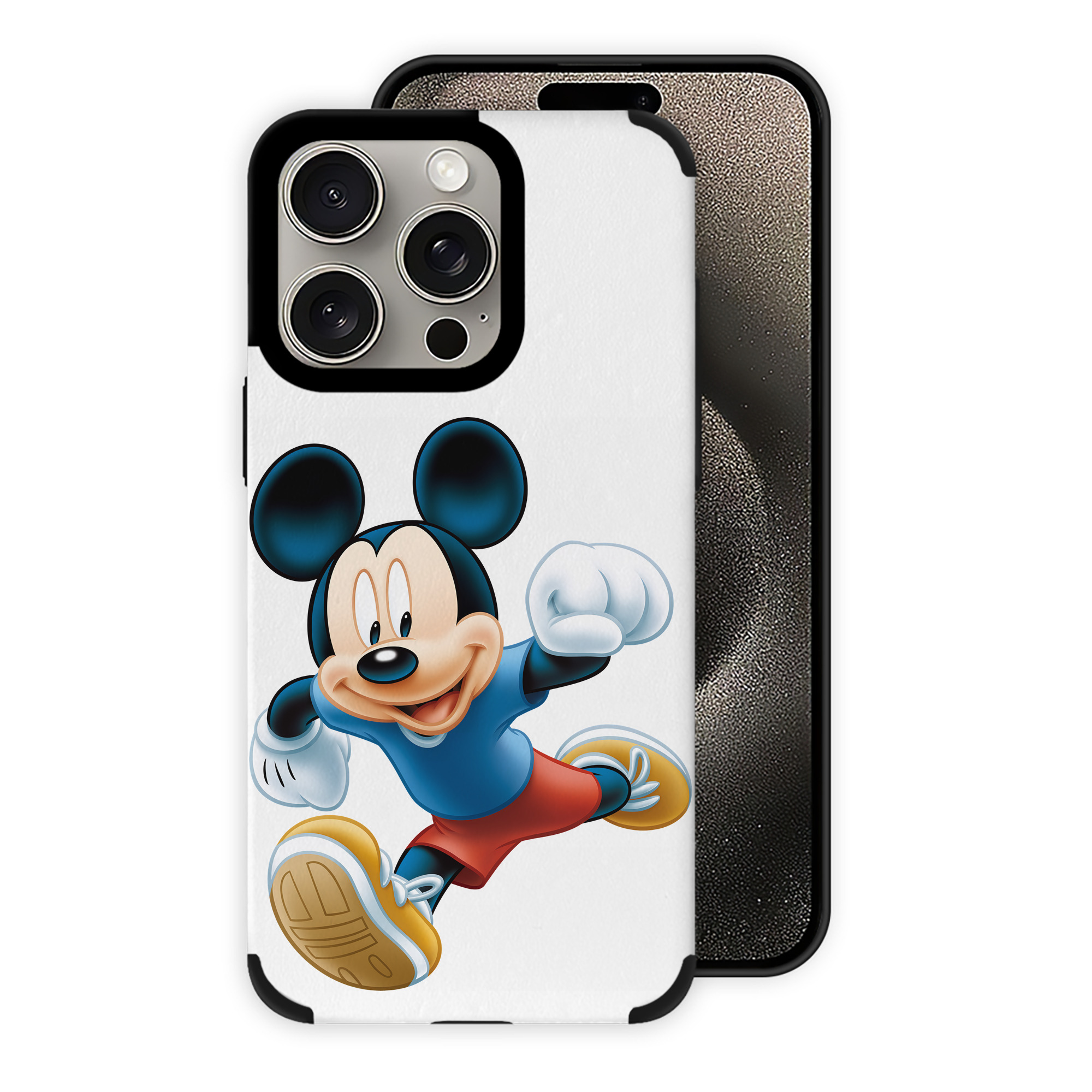 （画像用） ミッキーマウス Mickey Mouse 【iPhone15ProMax対応】 PUレザー スマホケース 耐衝撃＆黄変防止
