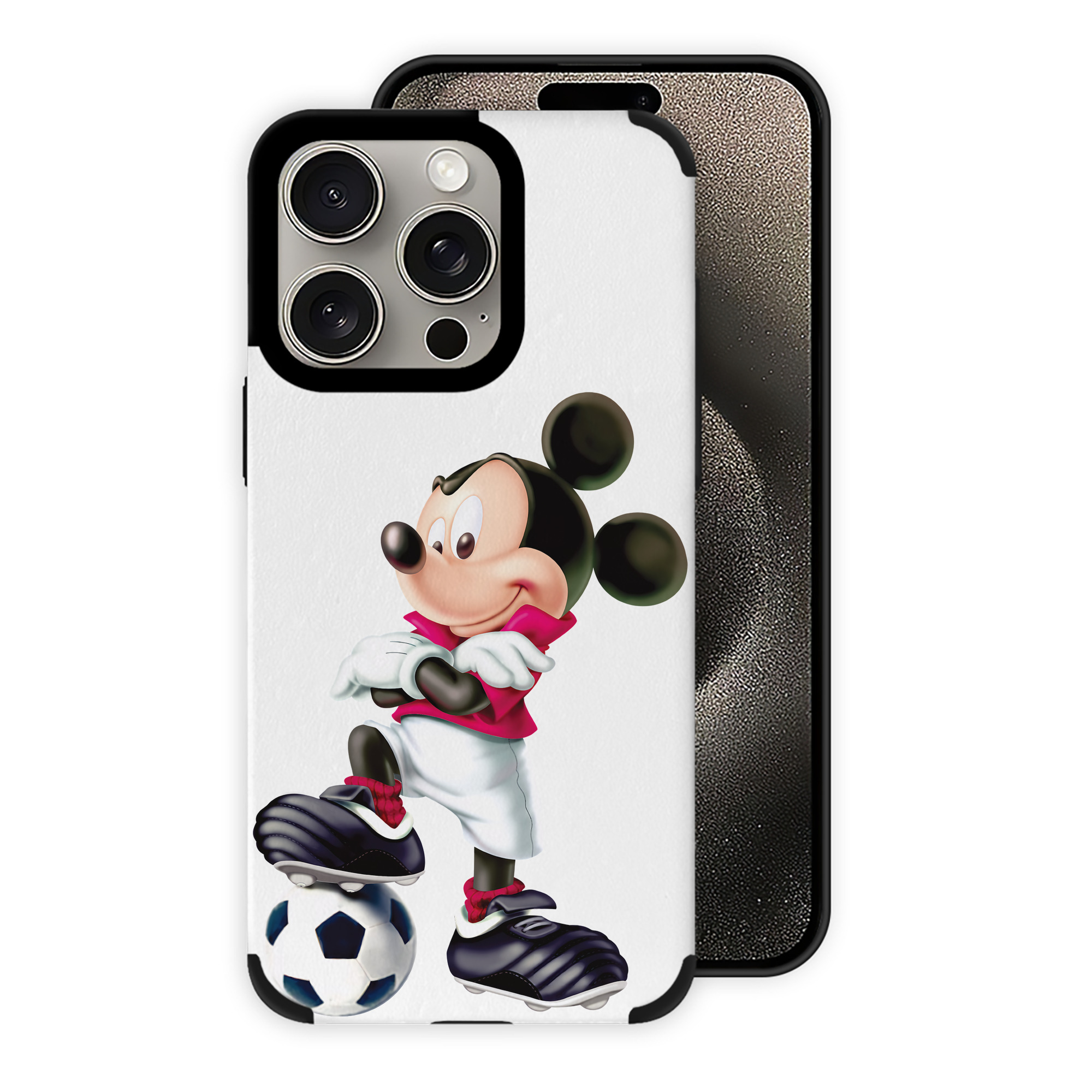 （画像用） ミッキーマウス Mickey Mouse 【iPhone15ProMax対応】 PUレザー スマホケース 耐衝撃＆黄変防止