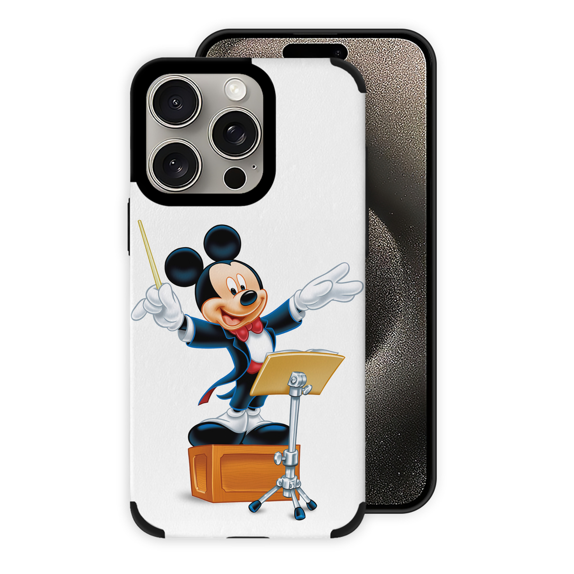 （画像用） ミッキーマウス Mickey Mouse 【iPhone15ProMax対応】 PUレザー スマホケース 耐衝撃＆黄変防止