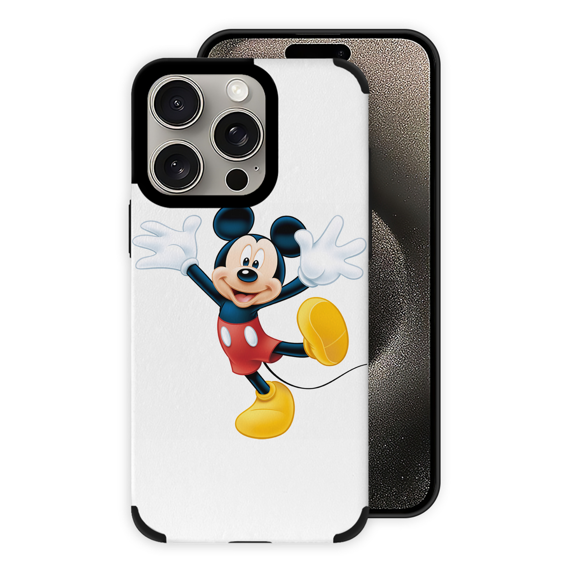 （画像用） ミッキーマウス Mickey Mouse 【iPhone15ProMax対応】 PUレザー スマホケース 耐衝撃＆黄変防止