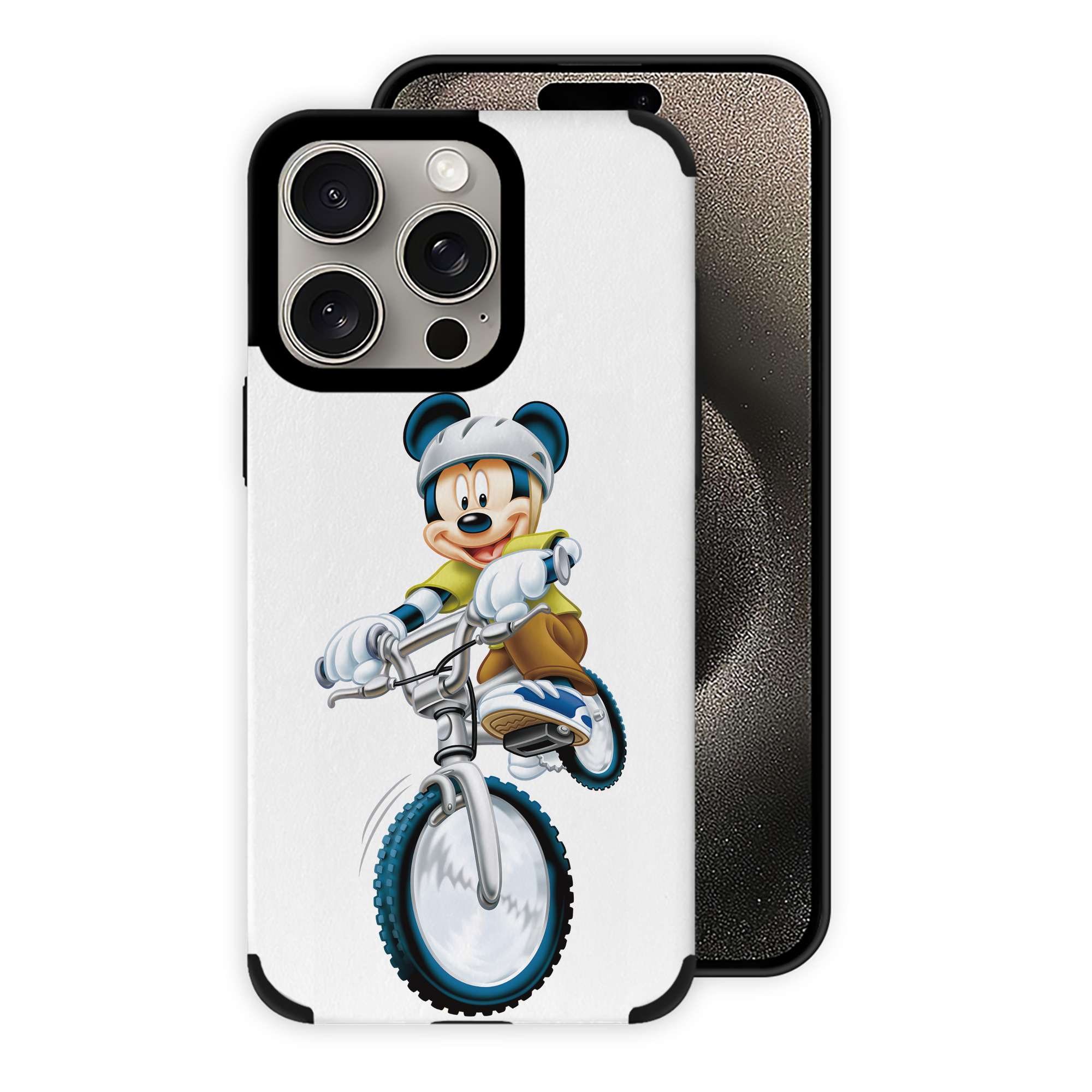 （画像用） ミッキーマウス Mickey Mouse 【iPhone15ProMax対応】 PUレザー スマホケース 耐衝撃＆黄変防止