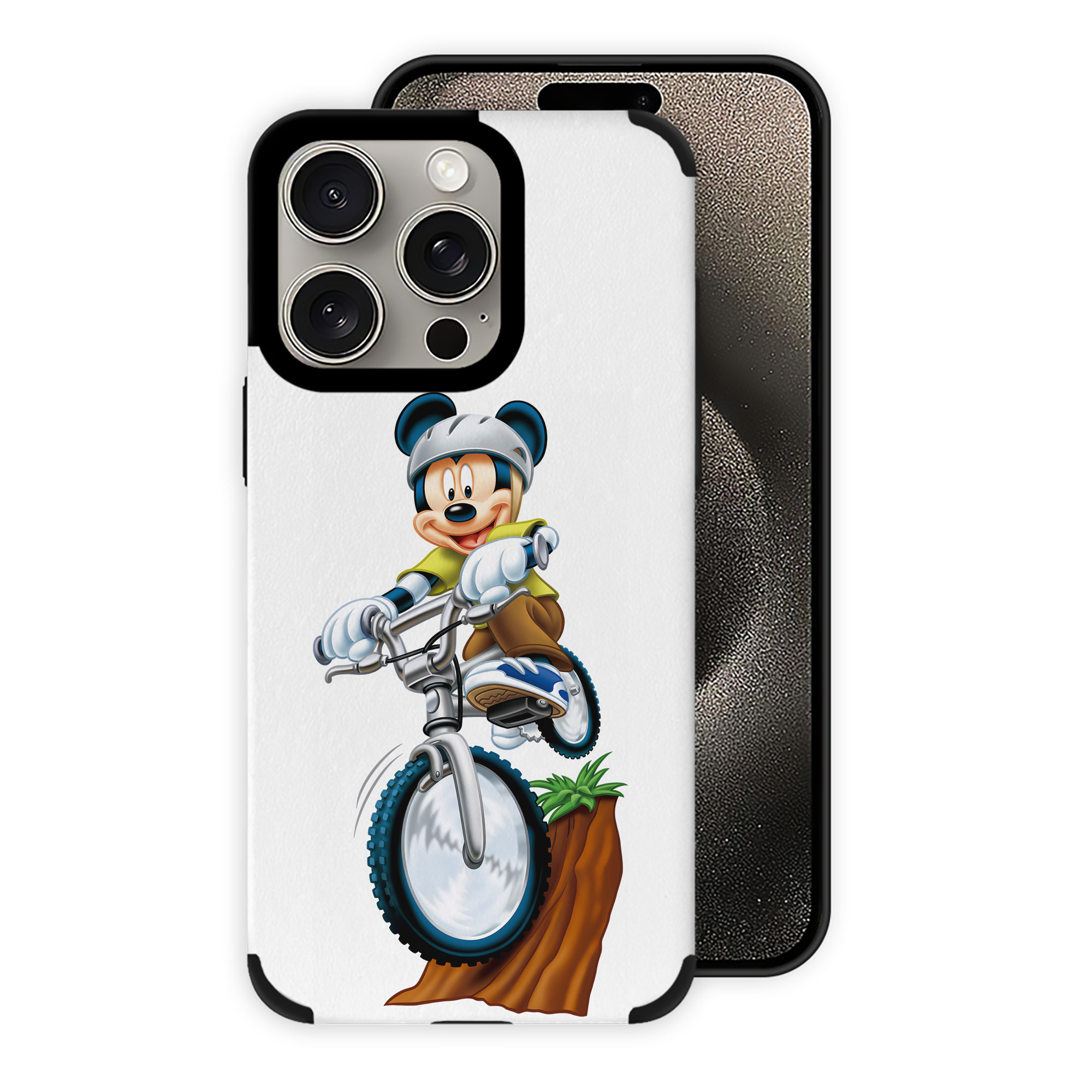 （画像用） ミッキーマウス Mickey Mouse 【iPhone15ProMax対応】 PUレザー スマホケース 耐衝撃＆黄変防止