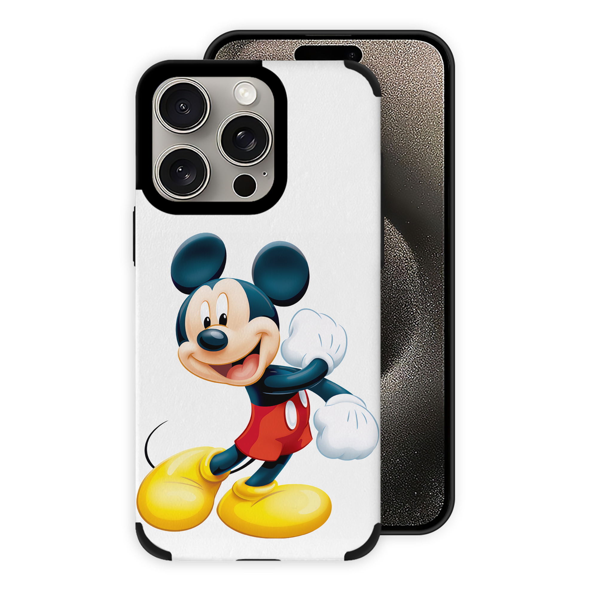 （画像用） ミッキーマウス Mickey Mouse 【iPhone15ProMax対応】 PUレザー スマホケース 耐衝撃＆黄変防止