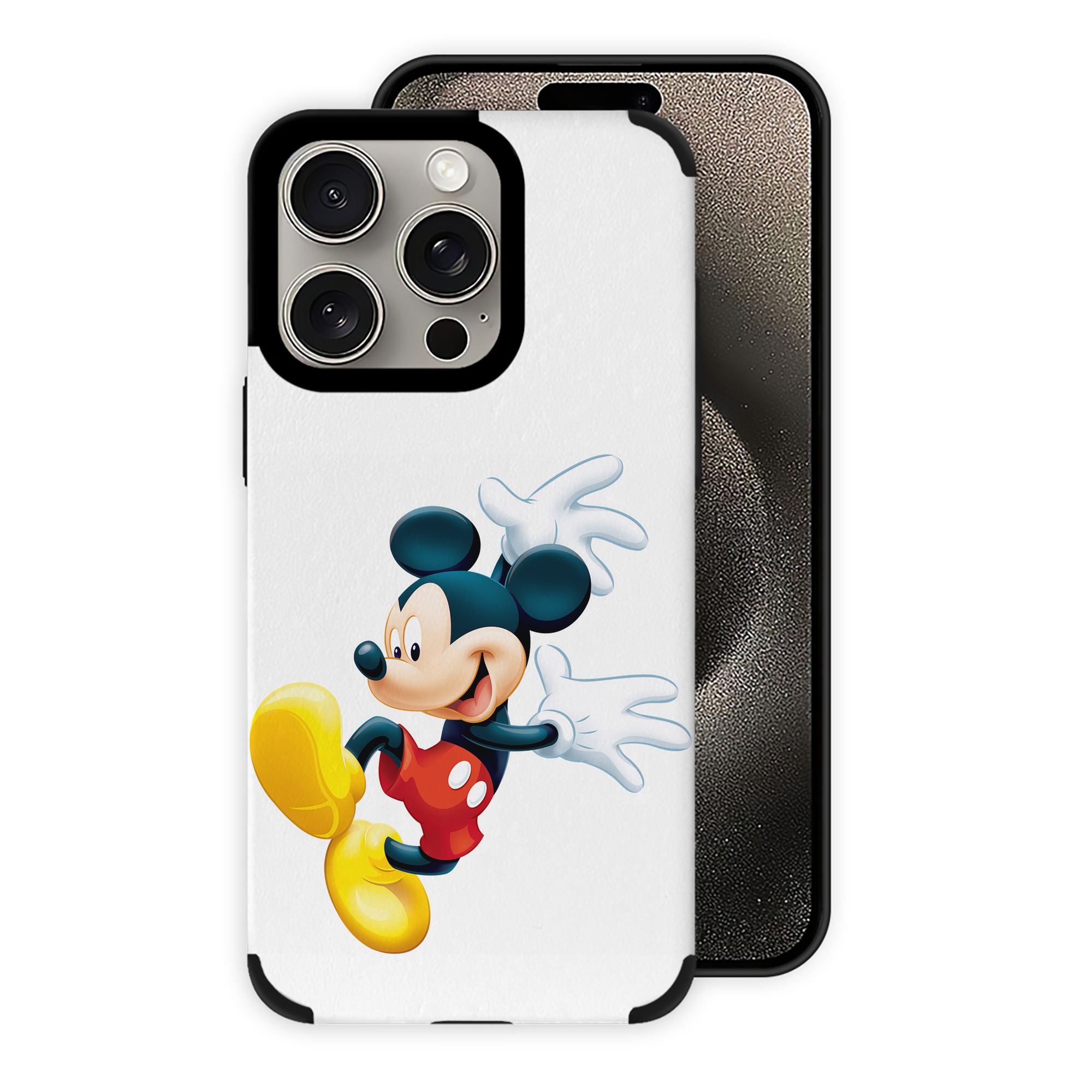 （画像用） ミッキーマウス Mickey Mouse 【iPhone15ProMax対応】 PUレザー スマホケース 耐衝撃＆黄変防止