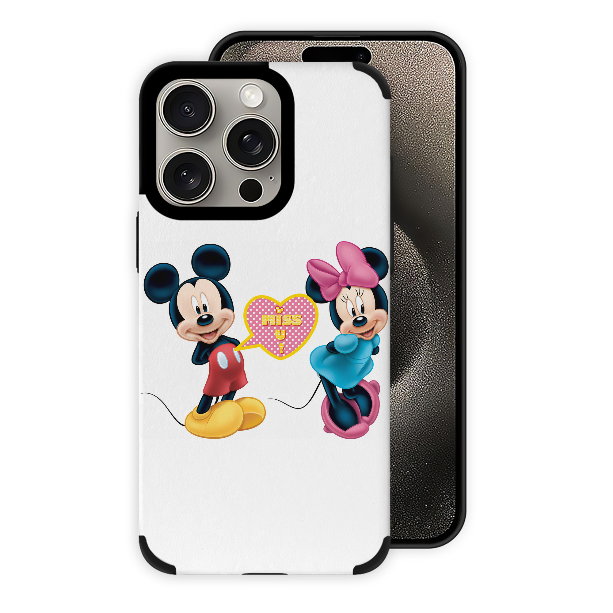 （画像用） ミッキーマウス Mickey Mouse 【iPhone15ProMax対応】 PUレザー スマホケース 耐衝撃＆黄変防止