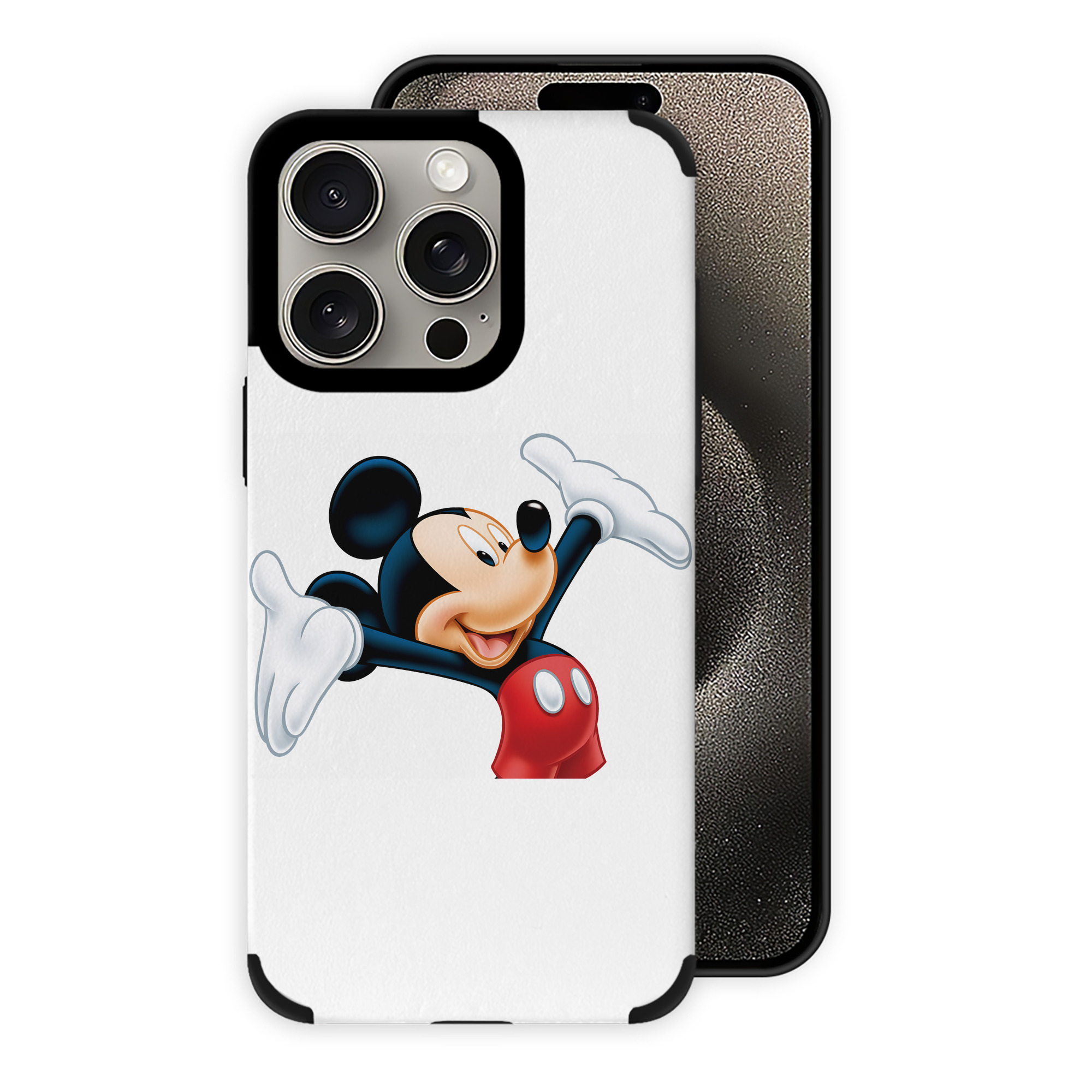 （画像用） ミッキーマウス Mickey Mouse 【iPhone15ProMax対応】 PUレザー スマホケース 耐衝撃＆黄変防止