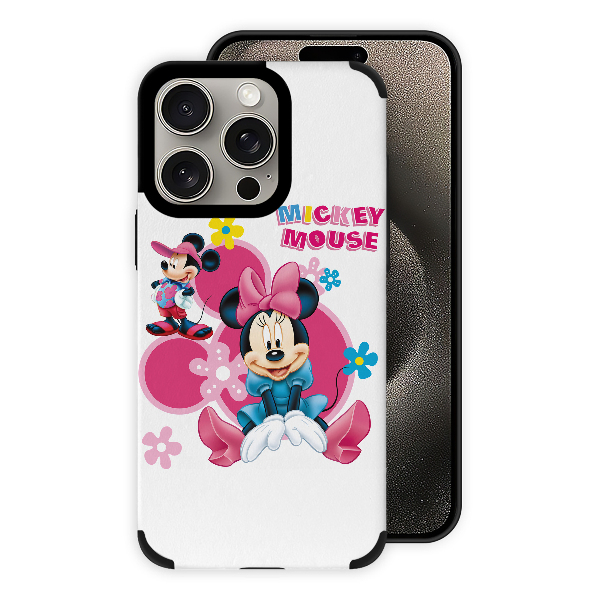 （画像用） ミッキーマウス Mickey Mouse 【iPhone15ProMax対応】 PUレザー スマホケース 耐衝撃＆黄変防止