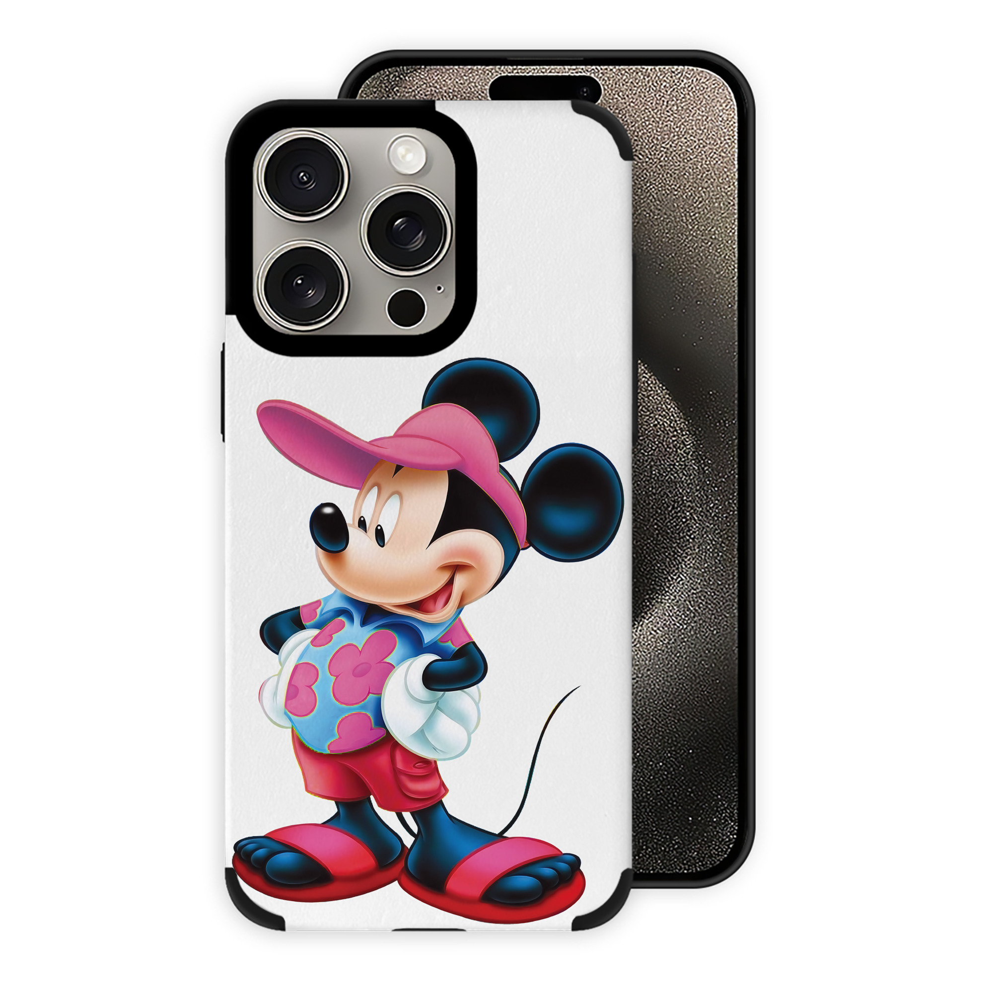 （画像用） ミッキーマウス Mickey Mouse 【iPhone15ProMax対応】 PUレザー スマホケース 耐衝撃＆黄変防止