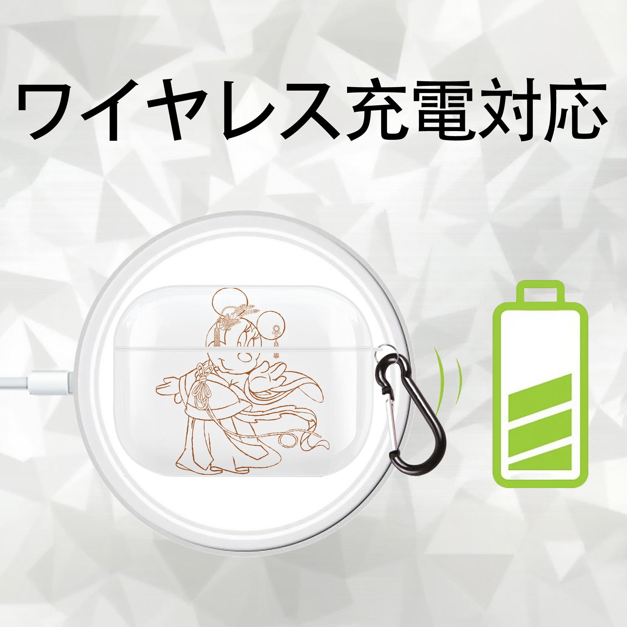 ミッキーマウス Mickey Mouse 【AirPods Pro用】ハードシェル保護ケース 耐衝撃・防指紋・カラビナ付き商品仕様