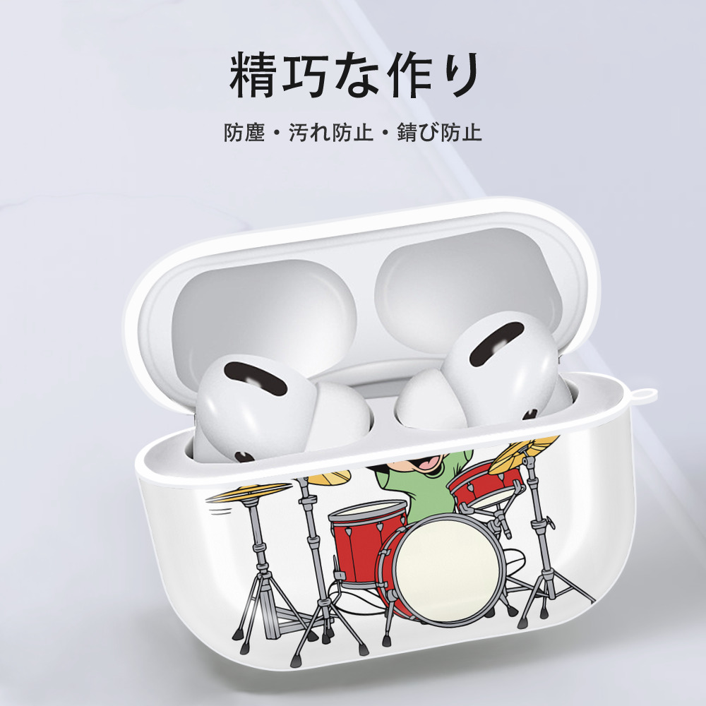 ミッキーマウス Mickey Mouse 【AirPods Pro用】ハードシェル保護ケース 耐衝撃・防指紋・カラビナ付き商品仕様