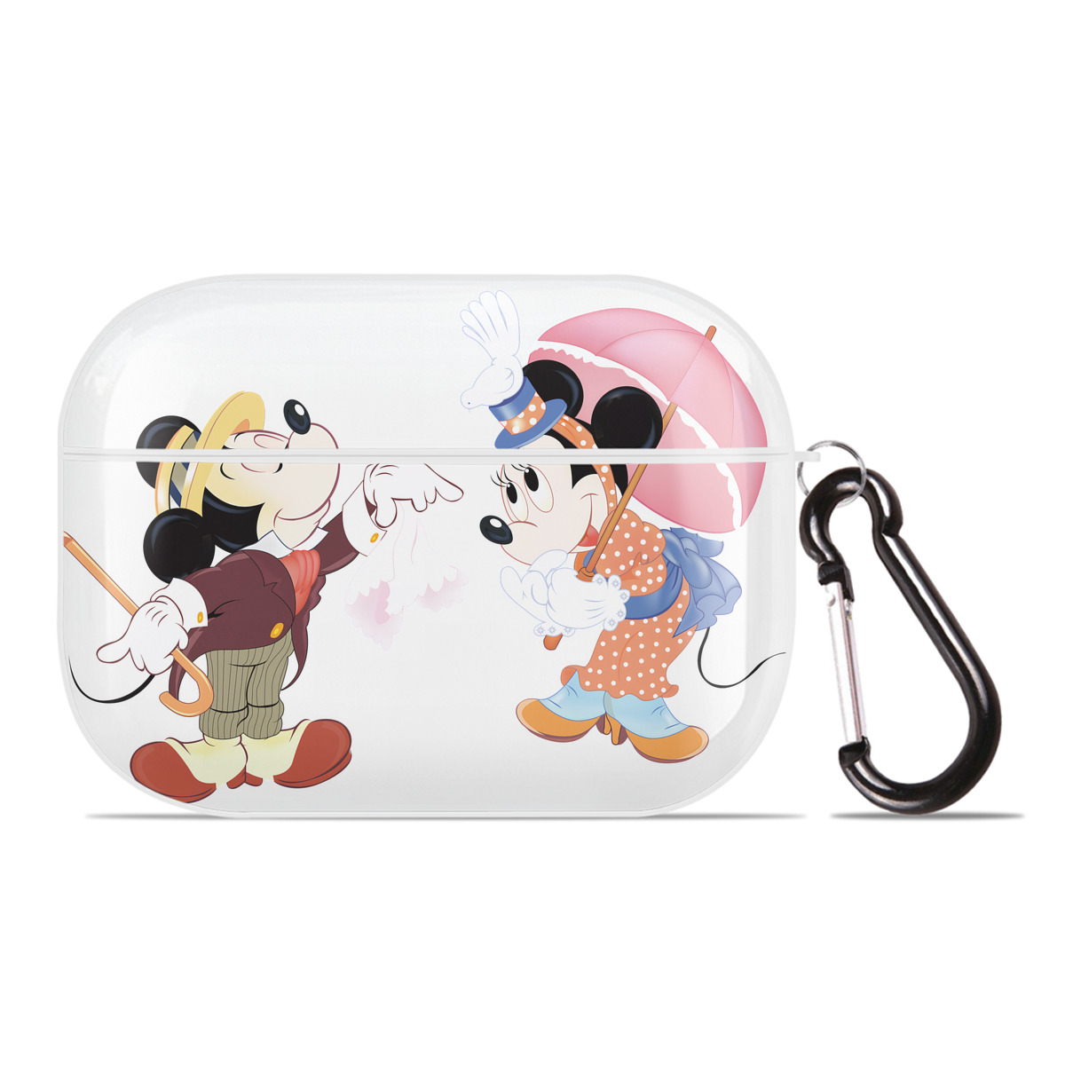 （画像用） ミッキーマウス Mickey Mouse 【AirPods Pro用】ハードシェル保護ケース 耐衝撃・防指紋・カラビナ付き商品仕様