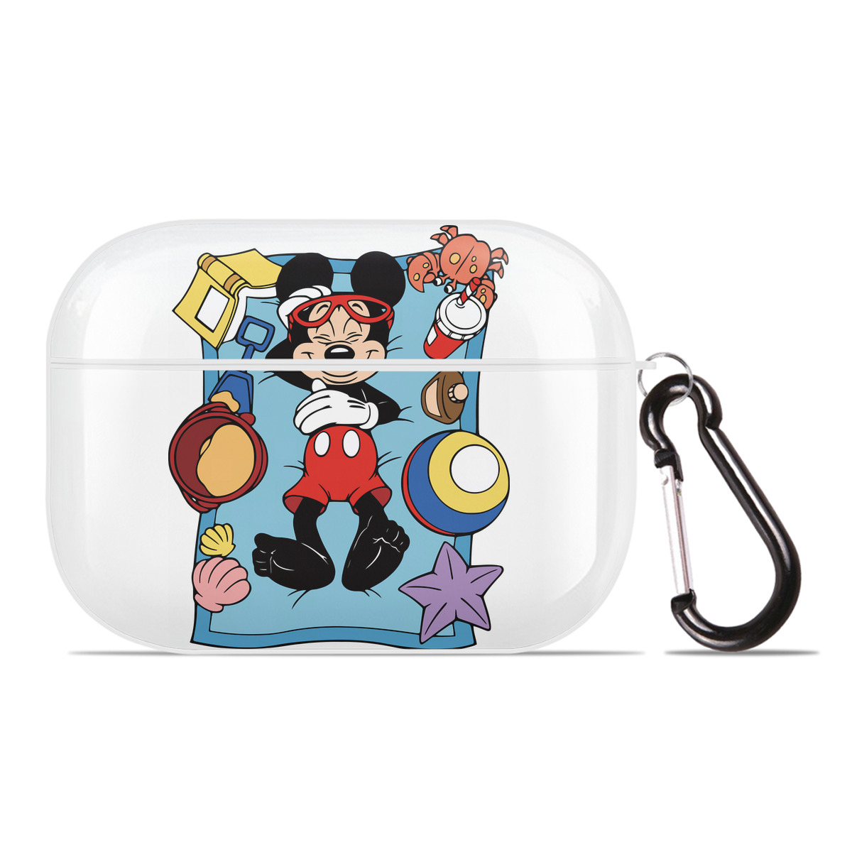 （画像用） ミッキーマウス Mickey Mouse 【AirPods Pro用】ハードシェル保護ケース 耐衝撃・防指紋・カラビナ付き商品仕様