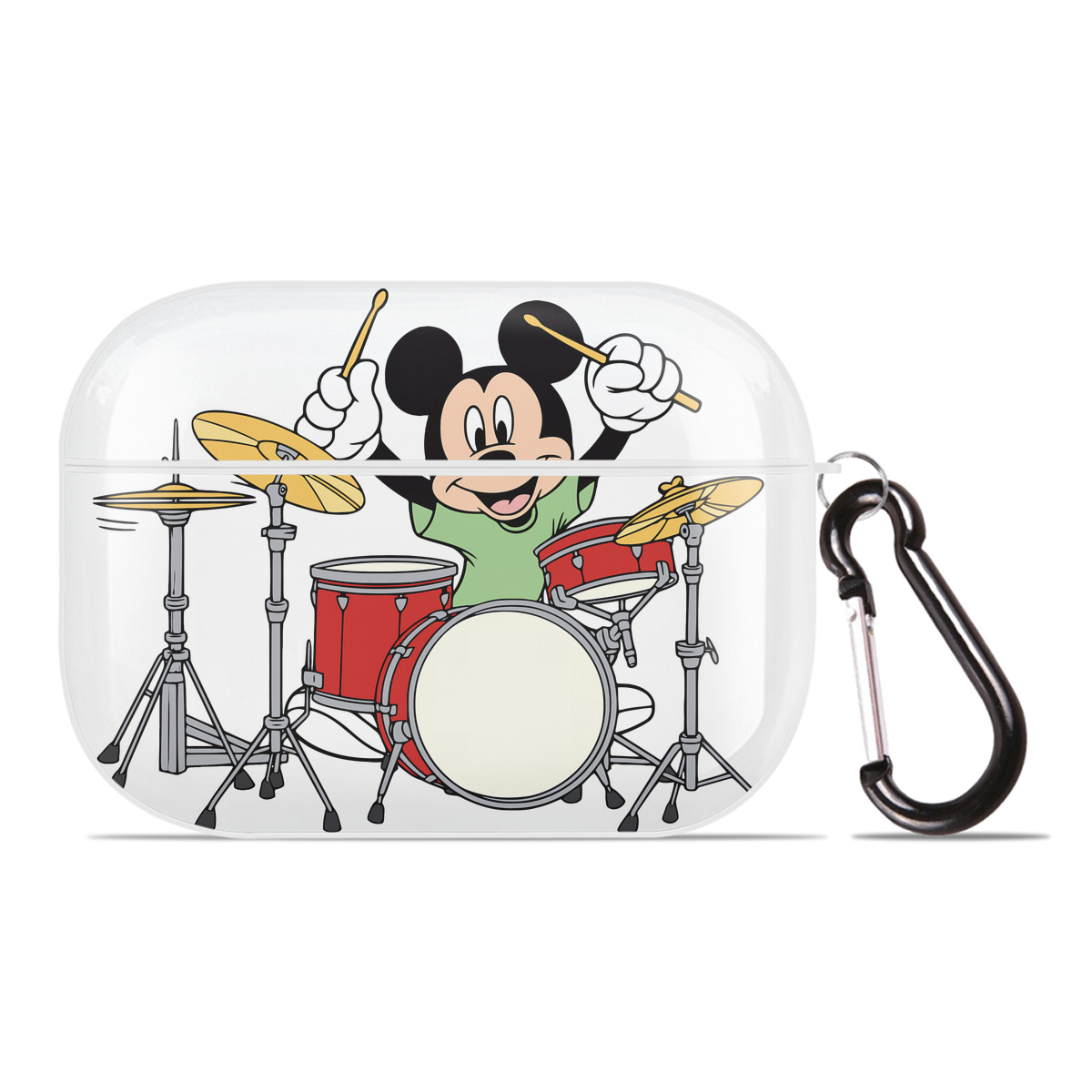 （画像用） ミッキーマウス Mickey Mouse 【AirPods Pro用】ハードシェル保護ケース 耐衝撃・防指紋・カラビナ付き商品仕様