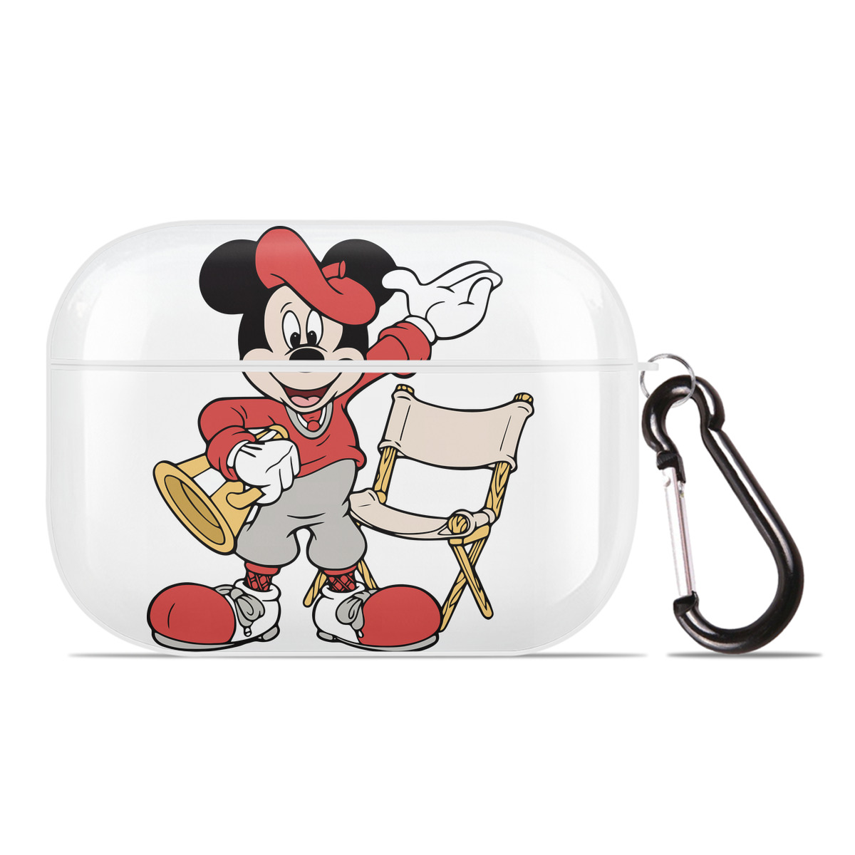 （画像用） ミッキーマウス Mickey Mouse 【AirPods Pro用】ハードシェル保護ケース 耐衝撃・防指紋・カラビナ付き商品仕様