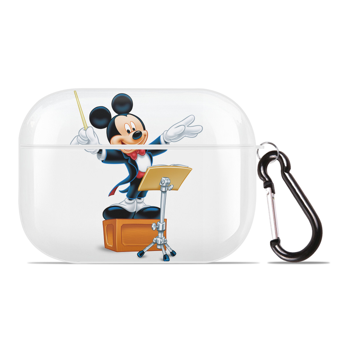 （画像用） ミッキーマウス Mickey Mouse 【AirPods Pro用】ハードシェル保護ケース 耐衝撃・防指紋・カラビナ付き商品仕様