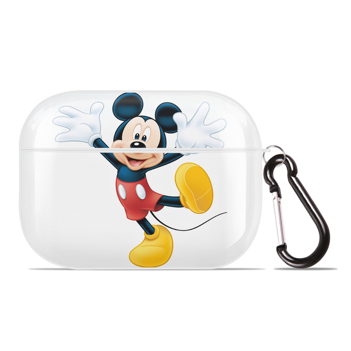 （画像用） ミッキーマウス Mickey Mouse 【AirPods Pro用】ハードシェル保護ケース 耐衝撃・防指紋・カラビナ付き商品仕様