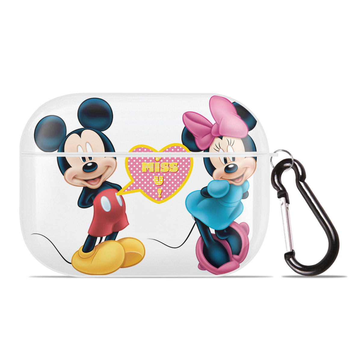 （画像用） ミッキーマウス Mickey Mouse 【AirPods Pro用】ハードシェル保護ケース 耐衝撃・防指紋・カラビナ付き商品仕様