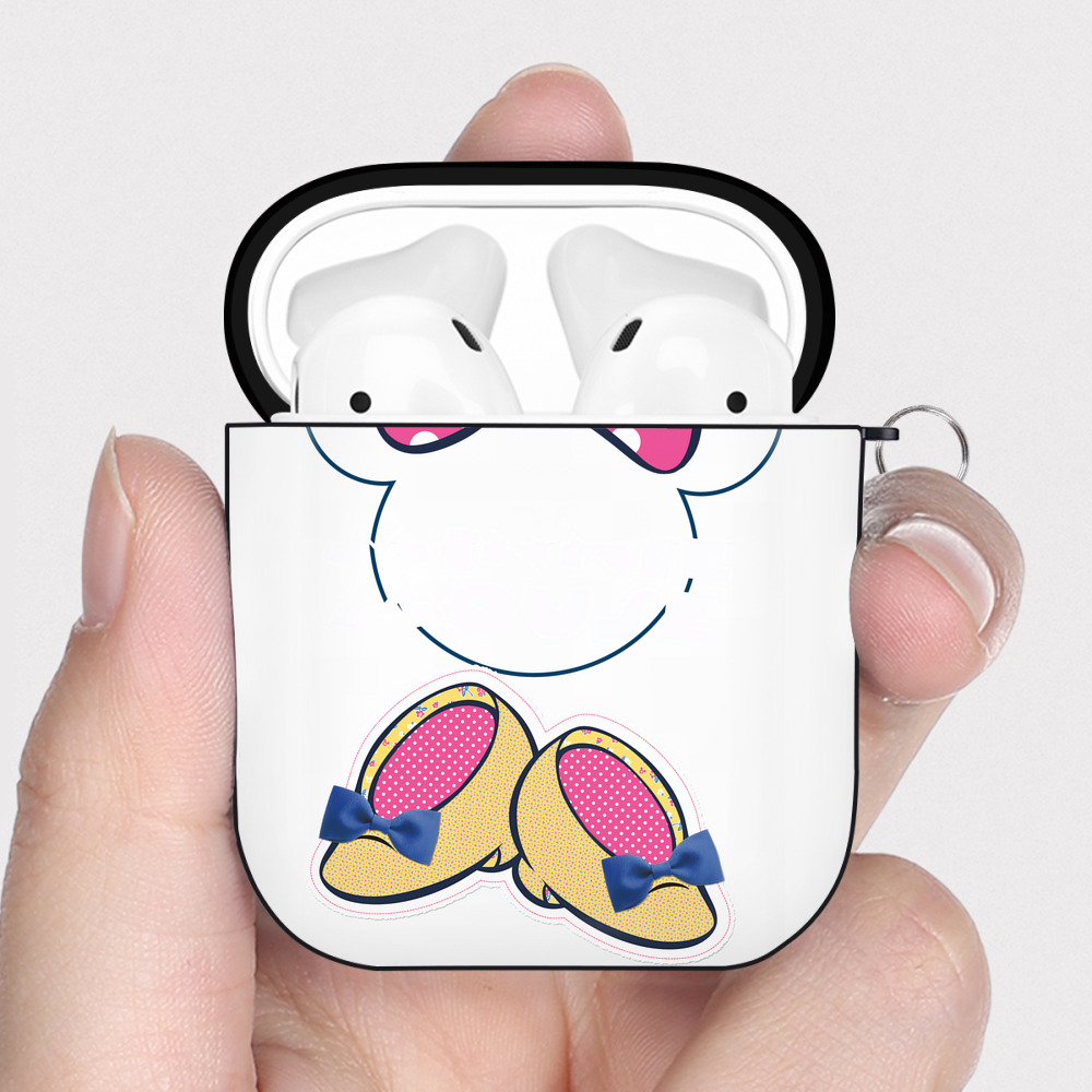 （画像用） ミッキーマウス Mickey Mouse AirPods 第2世代保護ケース ハードシェル ブラック 耐衝撃・防指紋・カラビナ付き