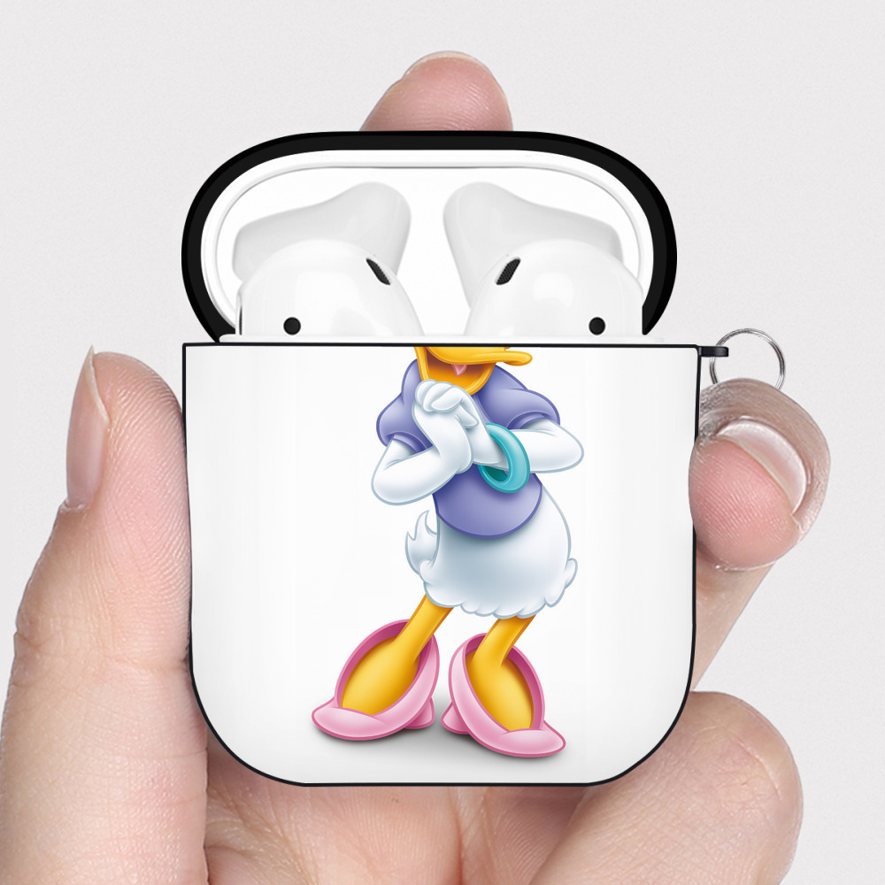 （画像用） ミッキーマウス Mickey Mouse AirPods 第2世代保護ケース ハードシェル ブラック 耐衝撃・防指紋・カラビナ付き