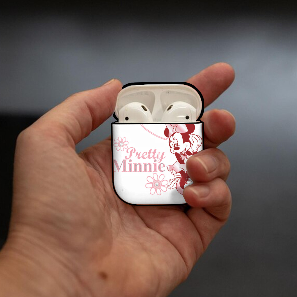 ミッキーマウス Mickey Mouse AirPods 第2世代保護ケース ハードシェル ブラック 耐衝撃・防指紋・カラビナ付き