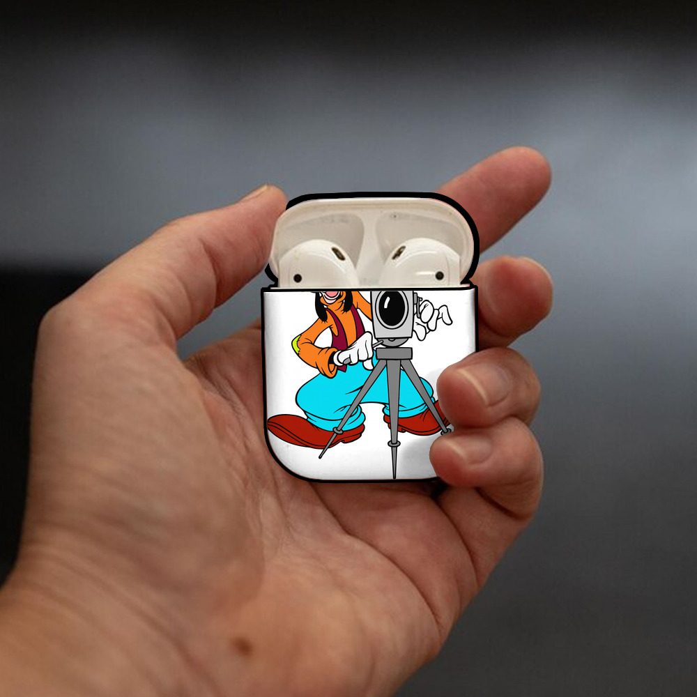 ミッキーマウス Mickey Mouse AirPods 第2世代保護ケース ハードシェル ブラック 耐衝撃・防指紋・カラビナ付き