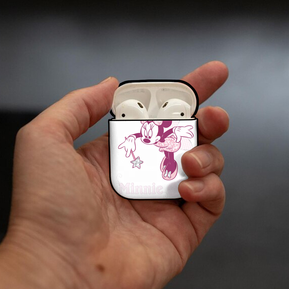 ミッキーマウス Mickey Mouse AirPods 第2世代保護ケース ハードシェル ブラック 耐衝撃・防指紋・カラビナ付き