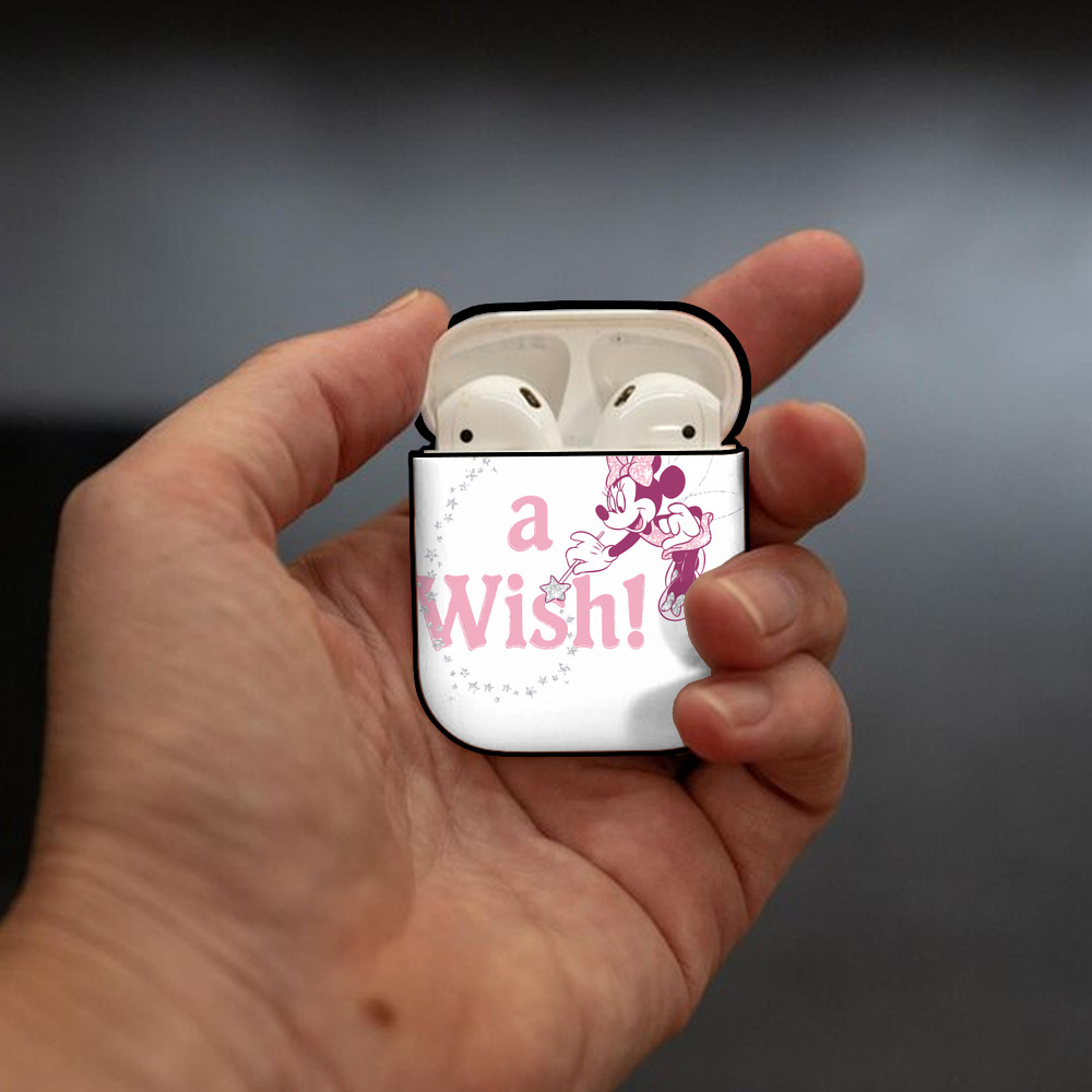 ミッキーマウス Mickey Mouse AirPods 第2世代保護ケース ハードシェル ブラック 耐衝撃・防指紋・カラビナ付き