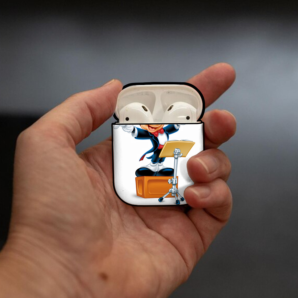 ミッキーマウス Mickey Mouse AirPods 第2世代保護ケース ハードシェル ブラック 耐衝撃・防指紋・カラビナ付き